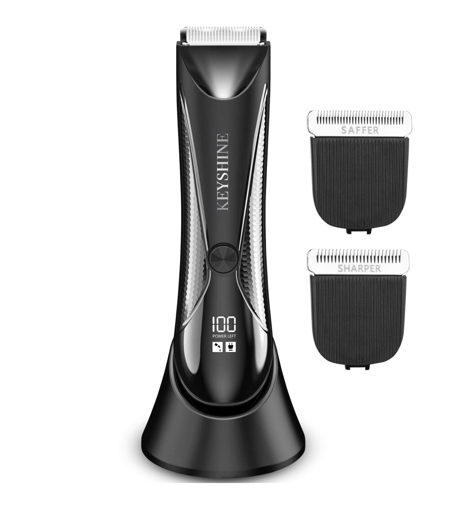 2-in-1 Groin Hair Trimmer & Body Groomer for Men with Replaceable Ceramic Blades - Safe and Sharp Ball Shaver for Neat & Clean Grooming - Buy Online on GoSupps.com
