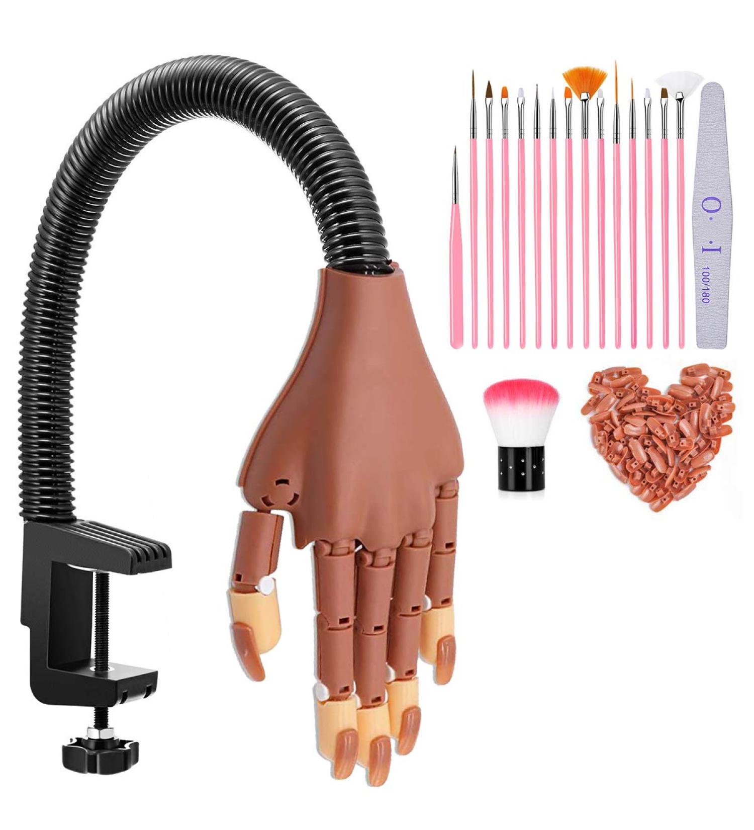 Nail Hand Practice Display | Flexible Movable False Training Hands DIY | Acrylic Nail Technician Manicure Supply - Buy Online on GoSupps.com