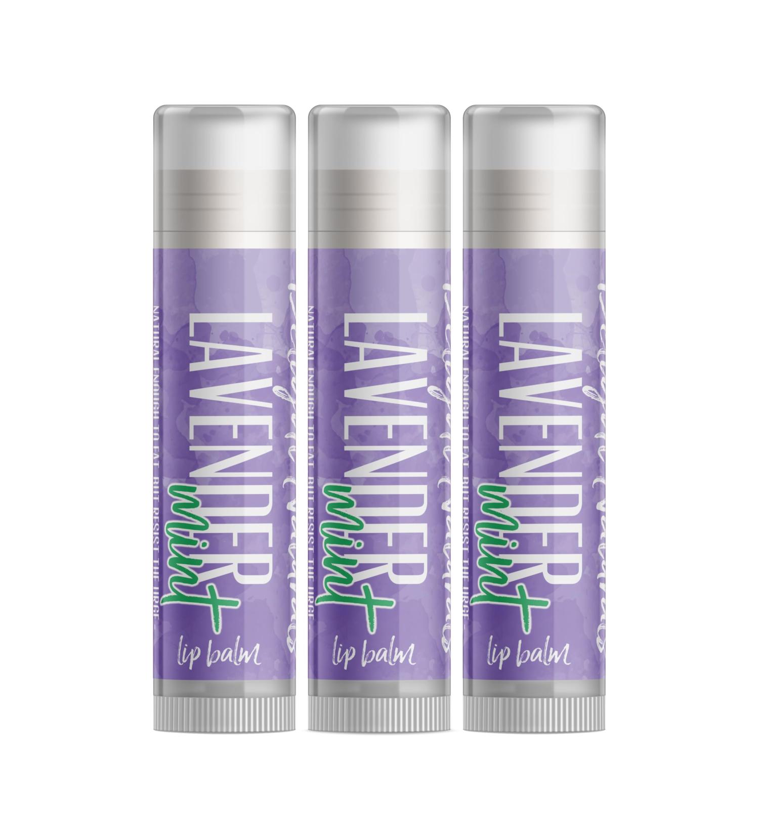 Delight Naturals Lavender & Mint Lip Balm - Three Pack 3 Pack - Buy Online on GoSupps.com