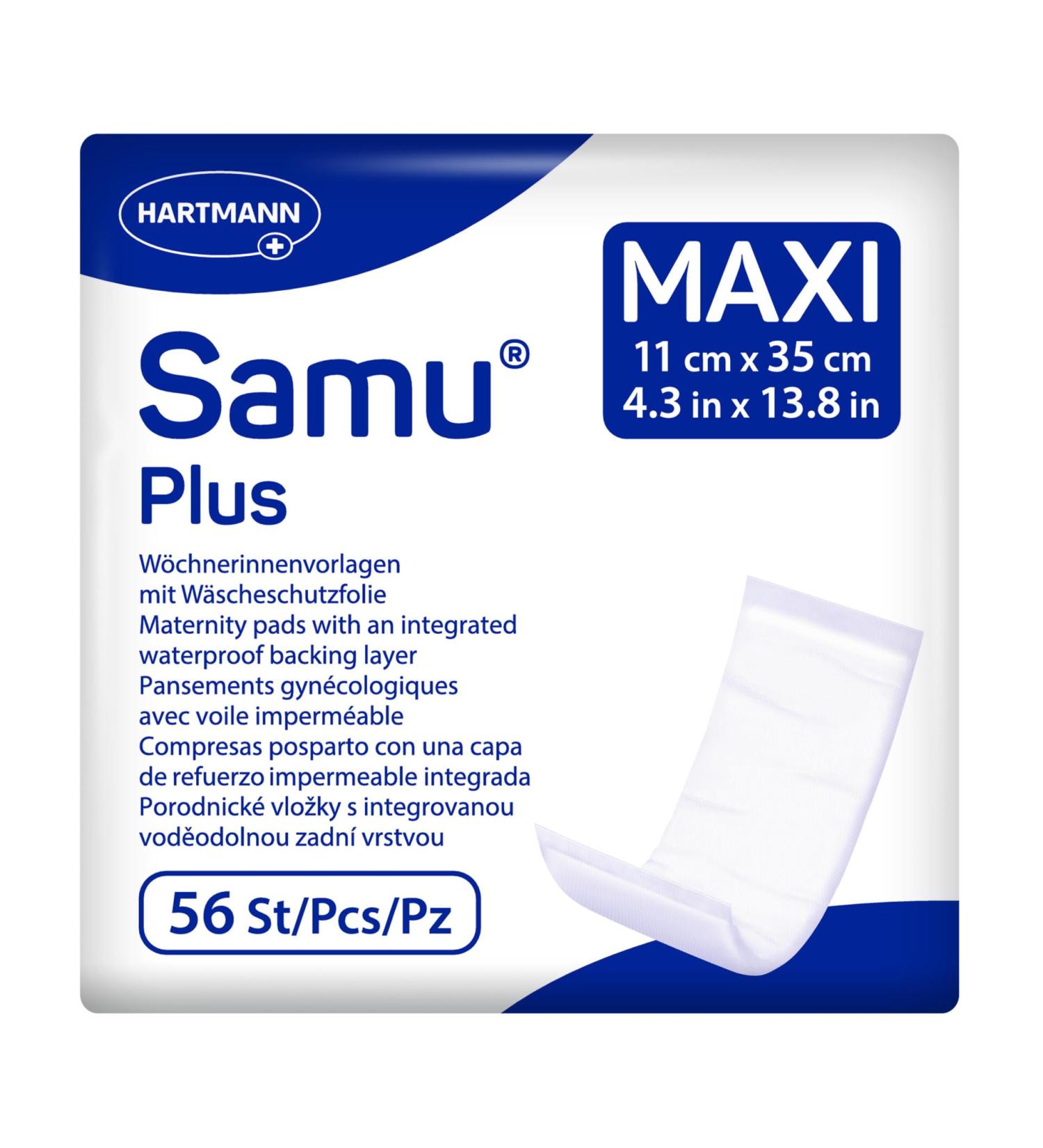 Samu Maxi PLUS Postpartum Pads - 56 Inserts for Ultimate Comfort & Protection | International Shipping Available - Buy Online on GoSupps.com