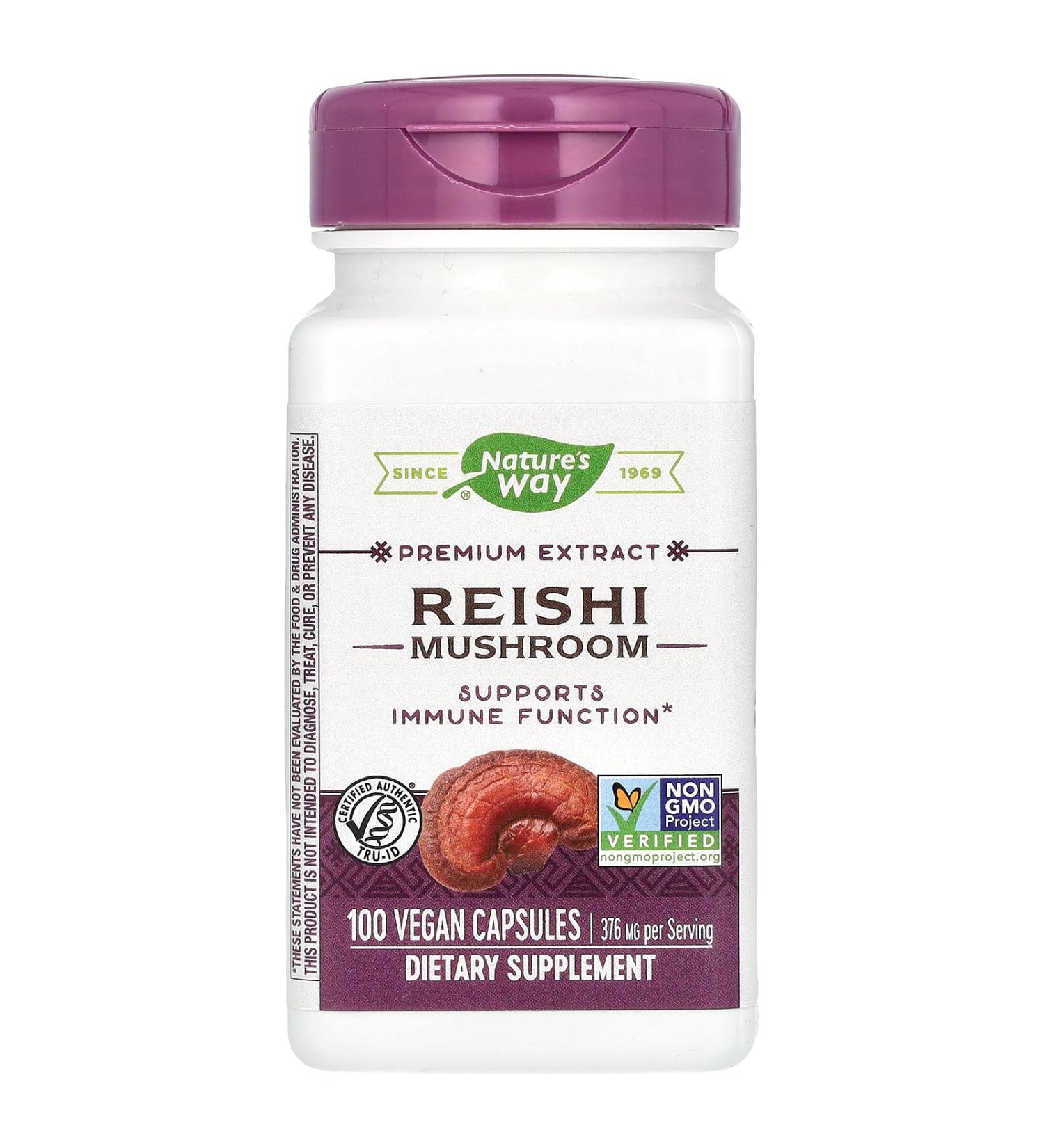Natures Way Standardized Reishi Extract 188mg 100 Capsules