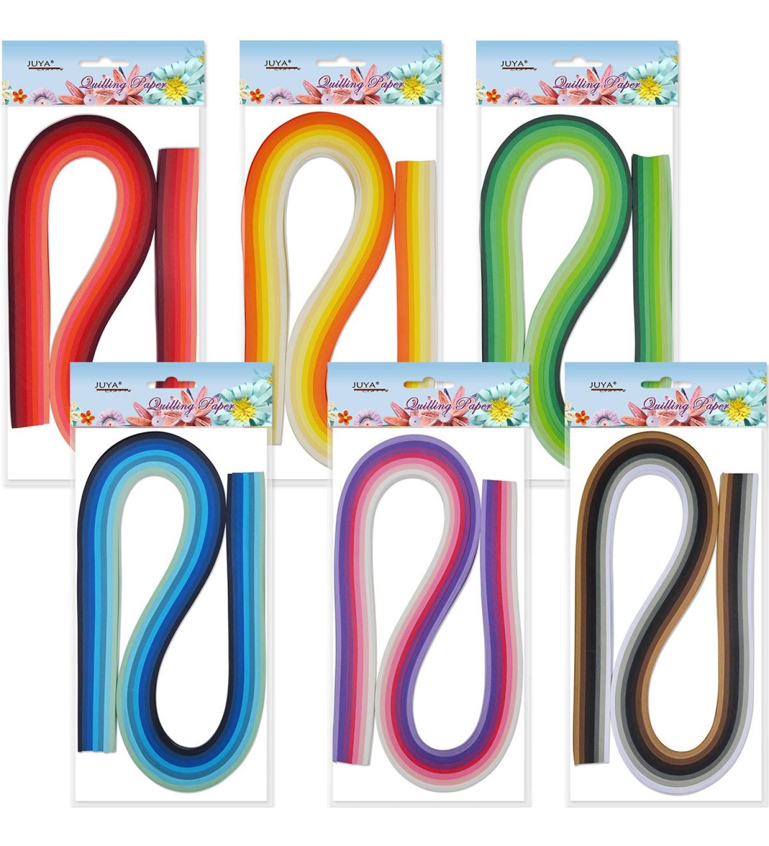 JUYA Paper Quilling Set 54cm Length Up to 42 Shade Colors 6 Pack(42 Colors Width 5mm) Width 5mm 42 Colors - Buy Online on GoSupps.com