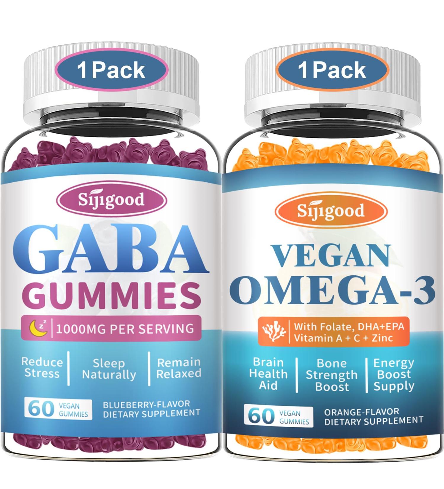 Bundle: Omega-3 Gummies & GABA Gummies 2 Packs - Buy Online on GoSupps.com