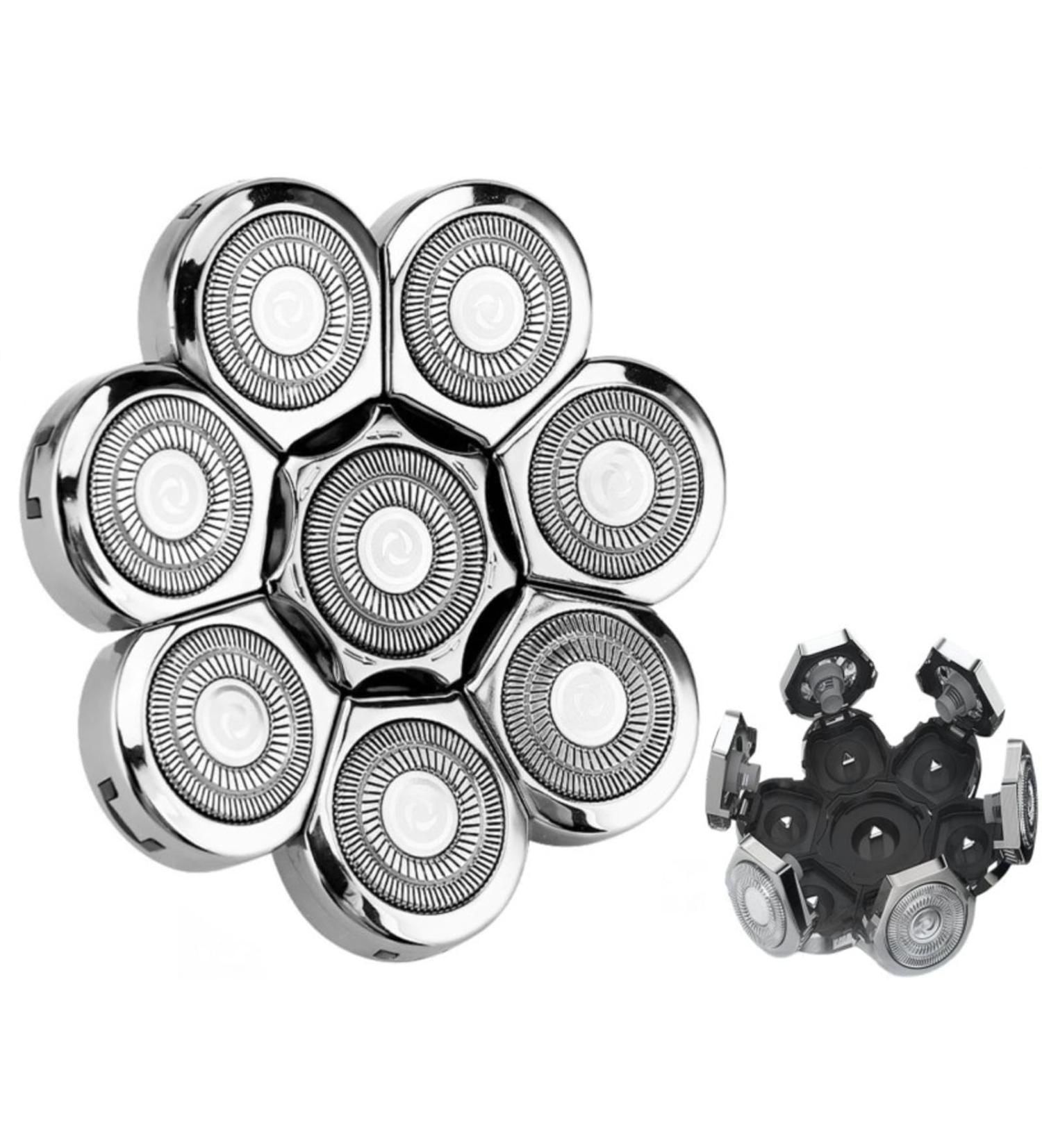  COZERI COZERI Men's Bald Razor 8D Wet and Dry Replacement Head Self-Sharpening Blades Efficient Shaving Silver - Buy Online on GoSupps.com