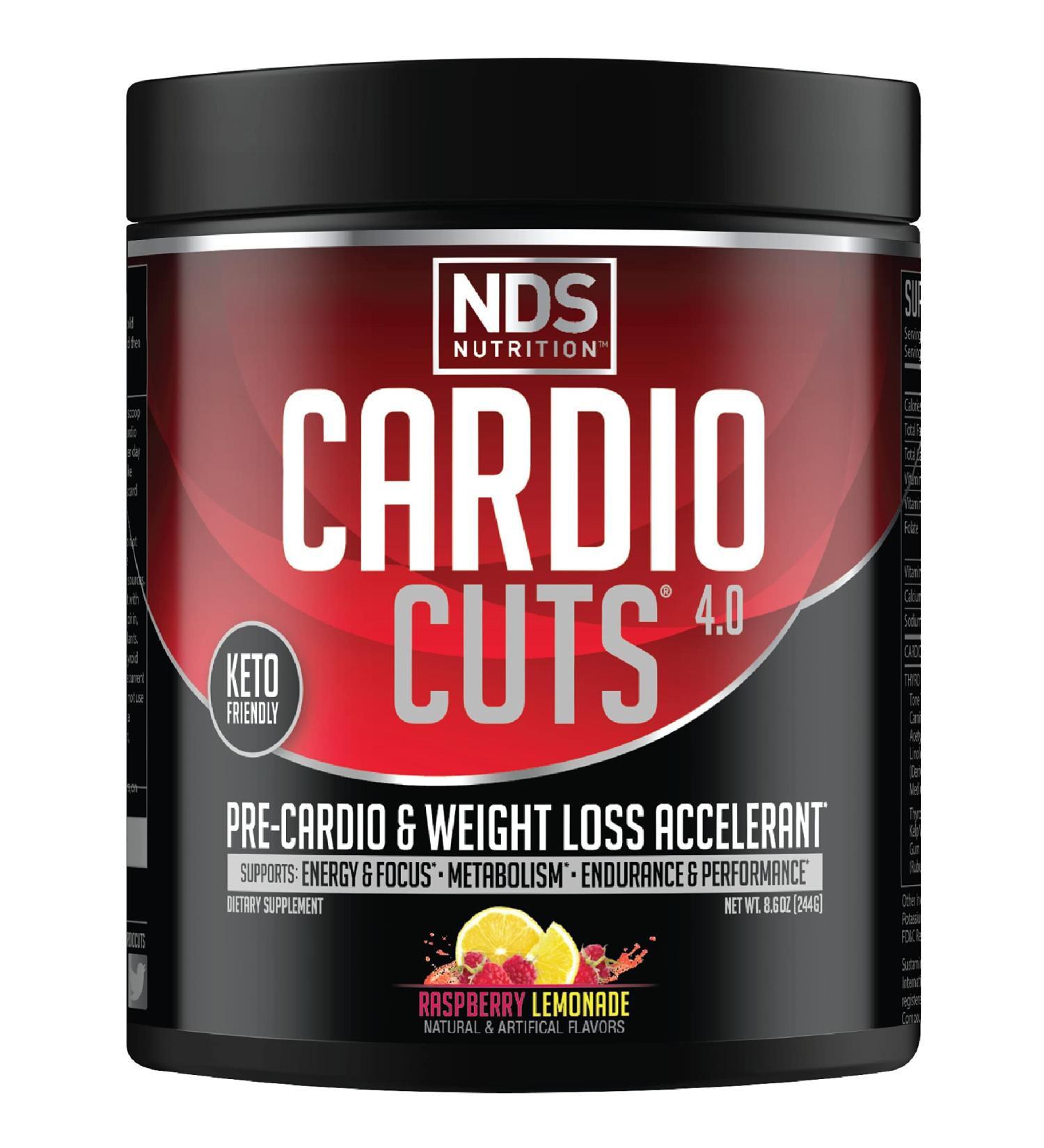 NDS Nutrition 4.0 Pre Workout Supplement - Advanced Weight Loss & Cardio Formula with L-Carnitine CLA MCTs & L-Glutamine - Razz Lemonade (40 Servings) - International Shipping Available - Buy Online on GoSupps.com