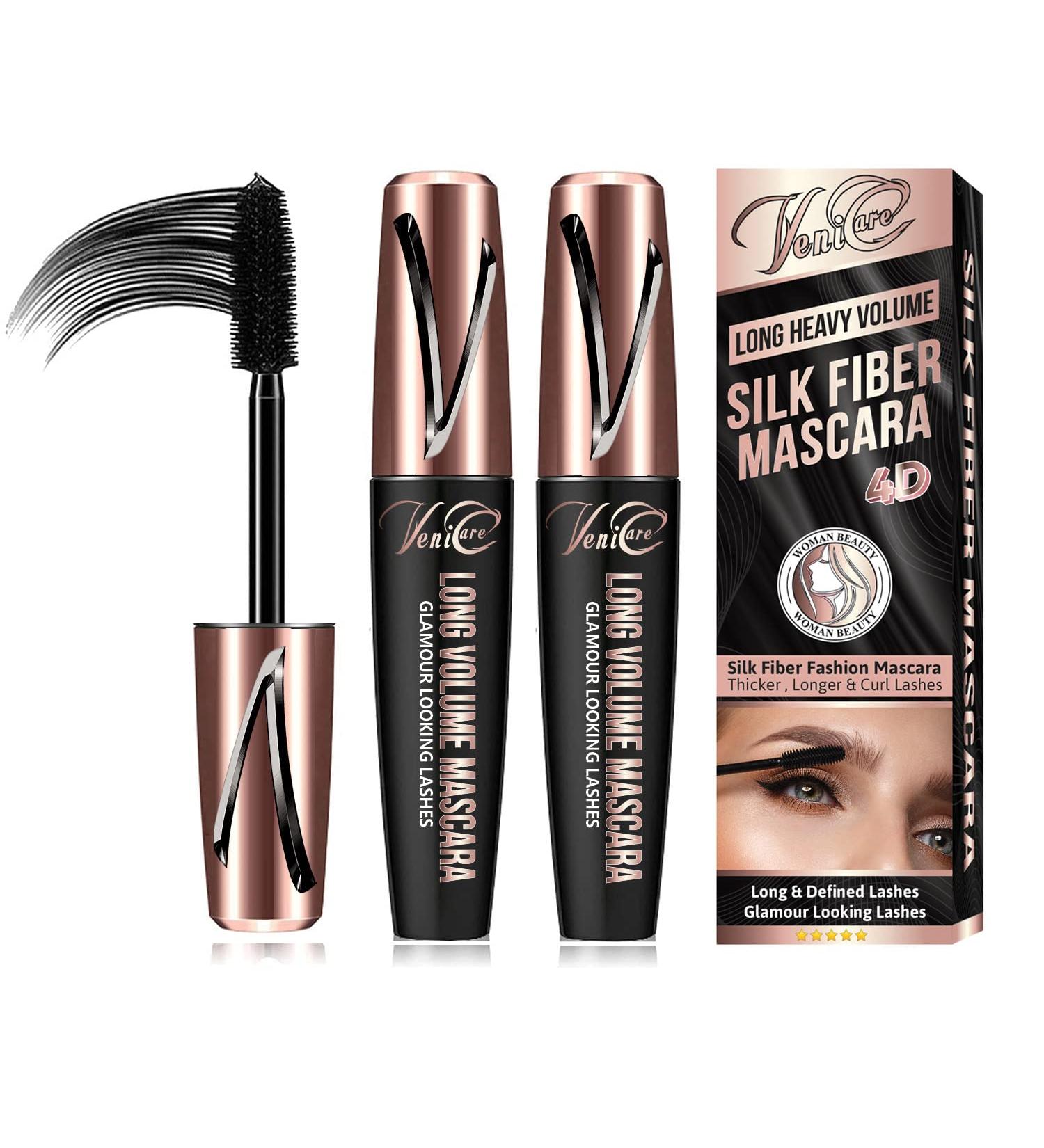 Venicare 4D Silk Fiber Lash Mascara - Lengthening, Volumizing, Long Lasting - 2 Pack - Buy Online on GoSupps.com