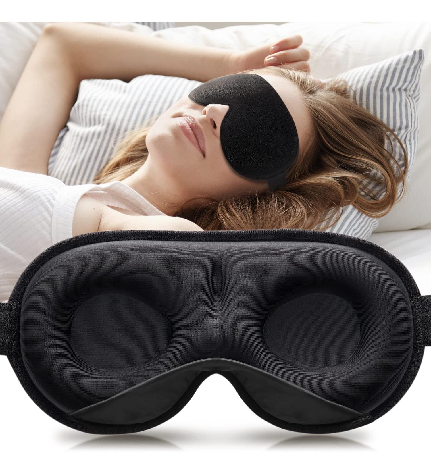 YFONG 3D Micro Weighted Sleep Mask for Women and Men - Pressure Relief Eye Mask for Blocking Light - Adjustable Strap for Travel, Nap, Yoga - 2022 Edition - Buy Online on GoSupps.com