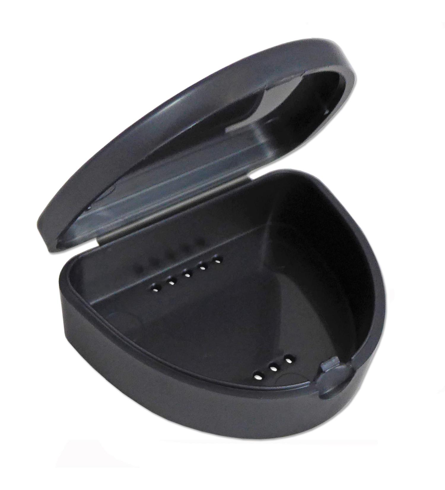 Slim Orthodontic Dental Case - Colour & Glitter Choices for Retainers Bleaching Trays Dentures & More (Grey) - Buy Online on GoSupps.com