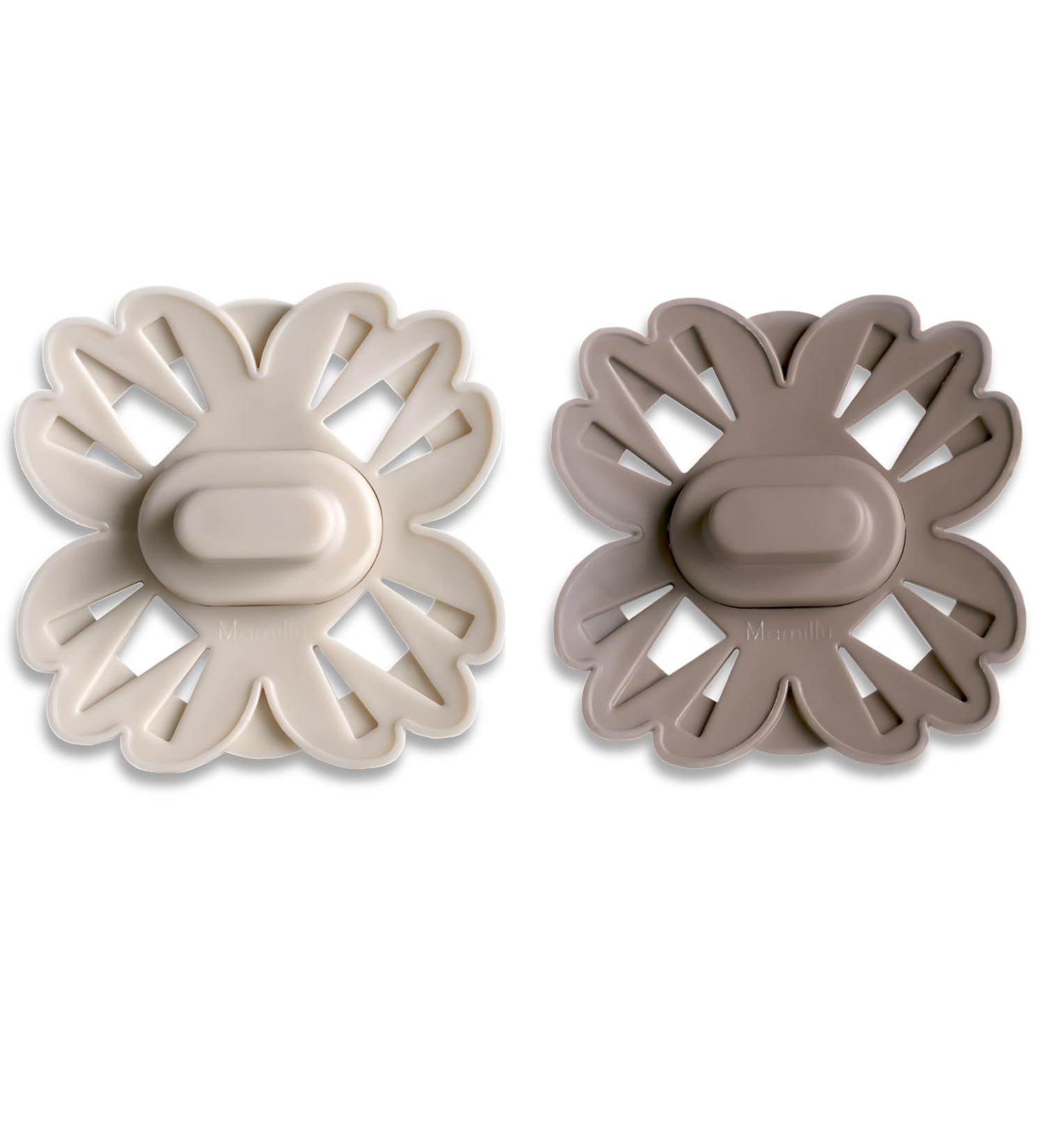 Buy Mamillu Flurry Children's Pacifier - Symmetrical BPA-Free Medical Silicone Made in EU (Vanilla Cream/Mocha 0-6m) - 2 Pack for Infants - Buy Online on GoSupps.com