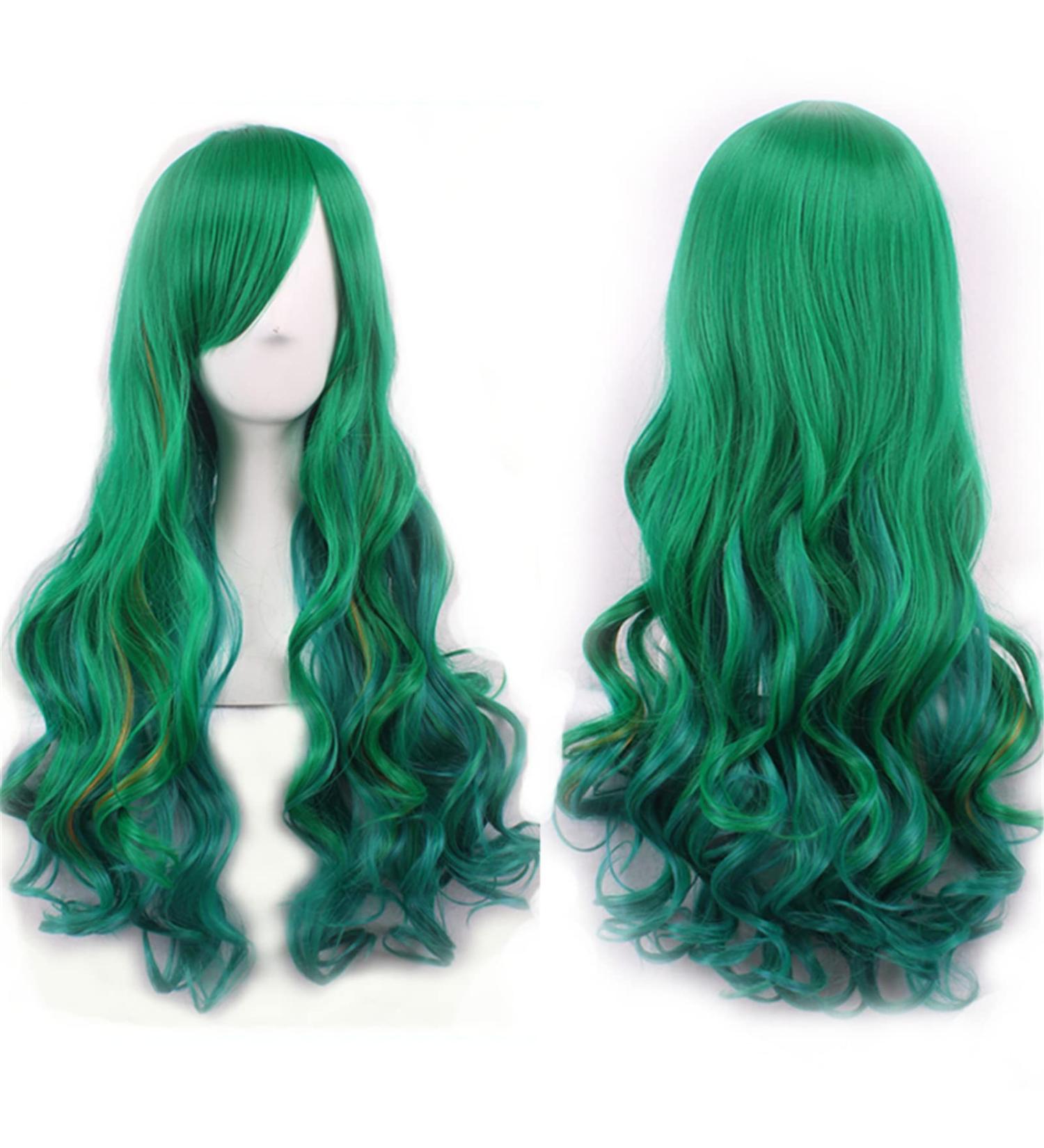 Sawekin Women's Green Wig 28 Harajuku Lolita Style Cosplay Wig | Heat Resistant Fiber | Anime & Halloween Costume - Buy Online on GoSupps.com