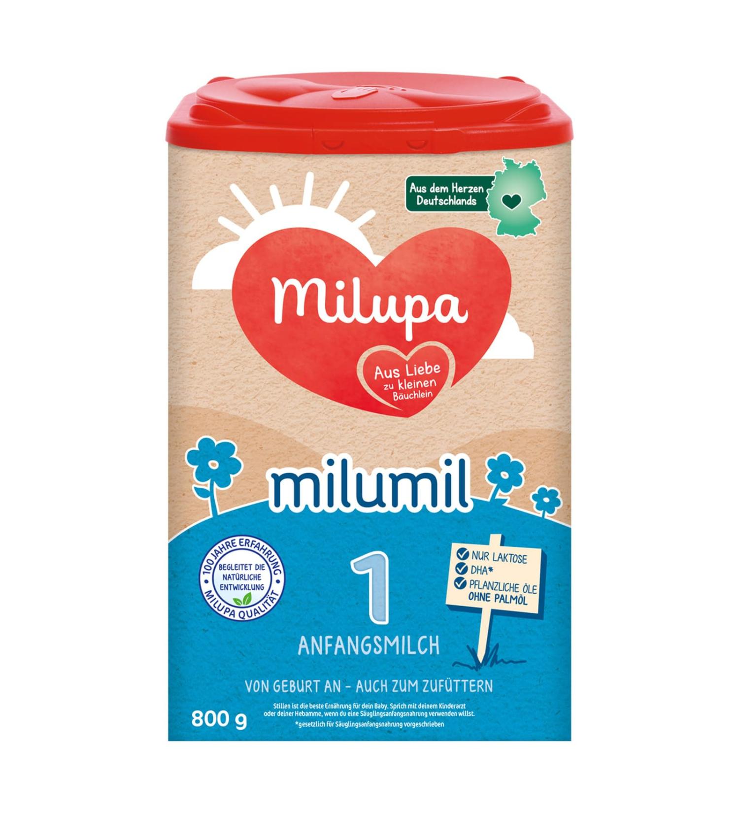 Milupa Milumil 1 Baby Milk Powder | 800g | Nutrient-Rich Formula from Birth | Palm Oil Free | International Shipping - Buy Online on GoSupps.com