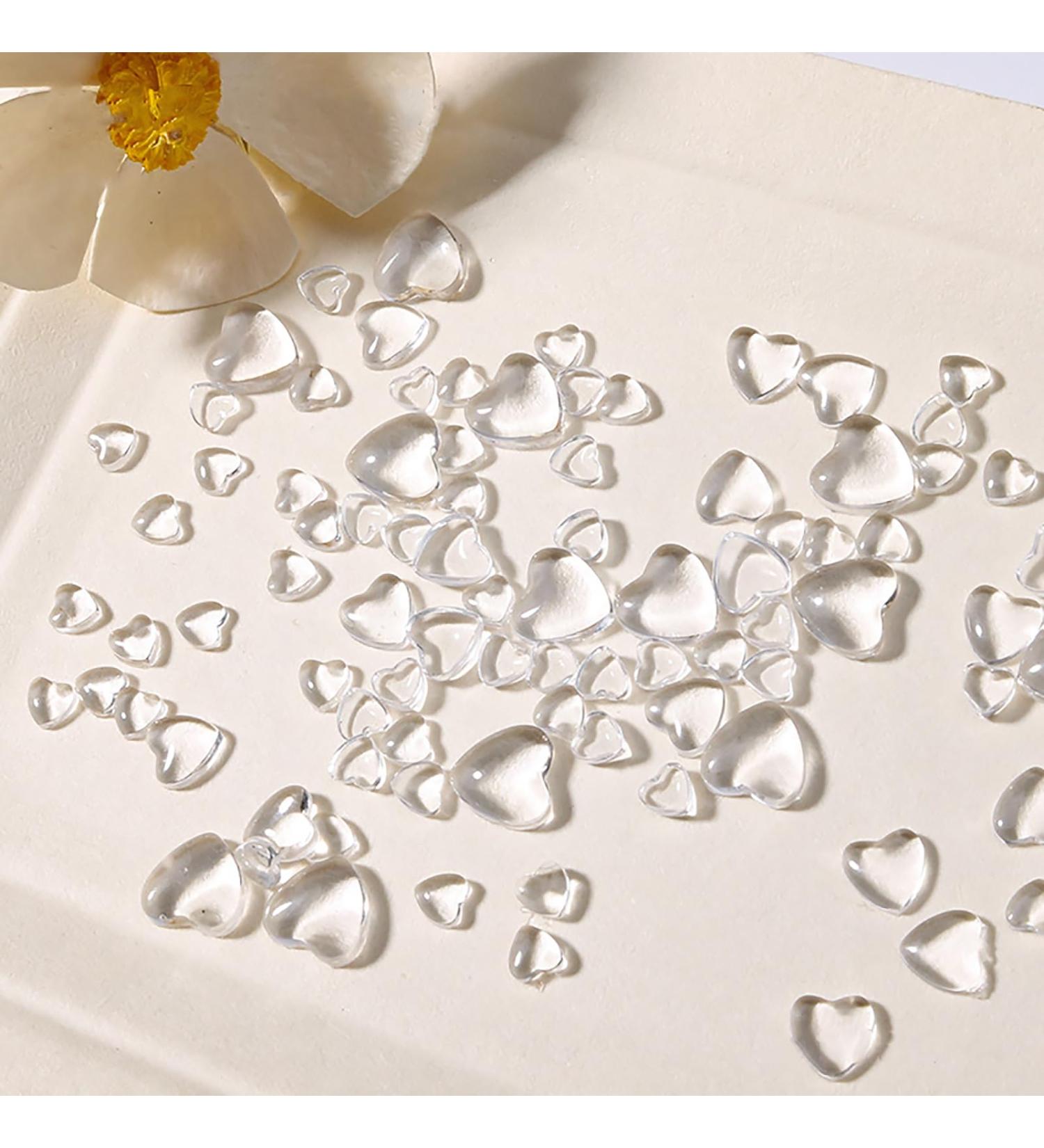 3D Heart Nail Art Charms-320PCS Cute Clear Acrylic Heart Nail Charms Flatback Heart Nail Rhinestones Gems 4mm 6mm 8mm Resin Nail Jewelry Decorations for Women Girls DIY Manicure Accessories Mixed 4mm 6mm 8mm - Buy Online on GoSupps.com