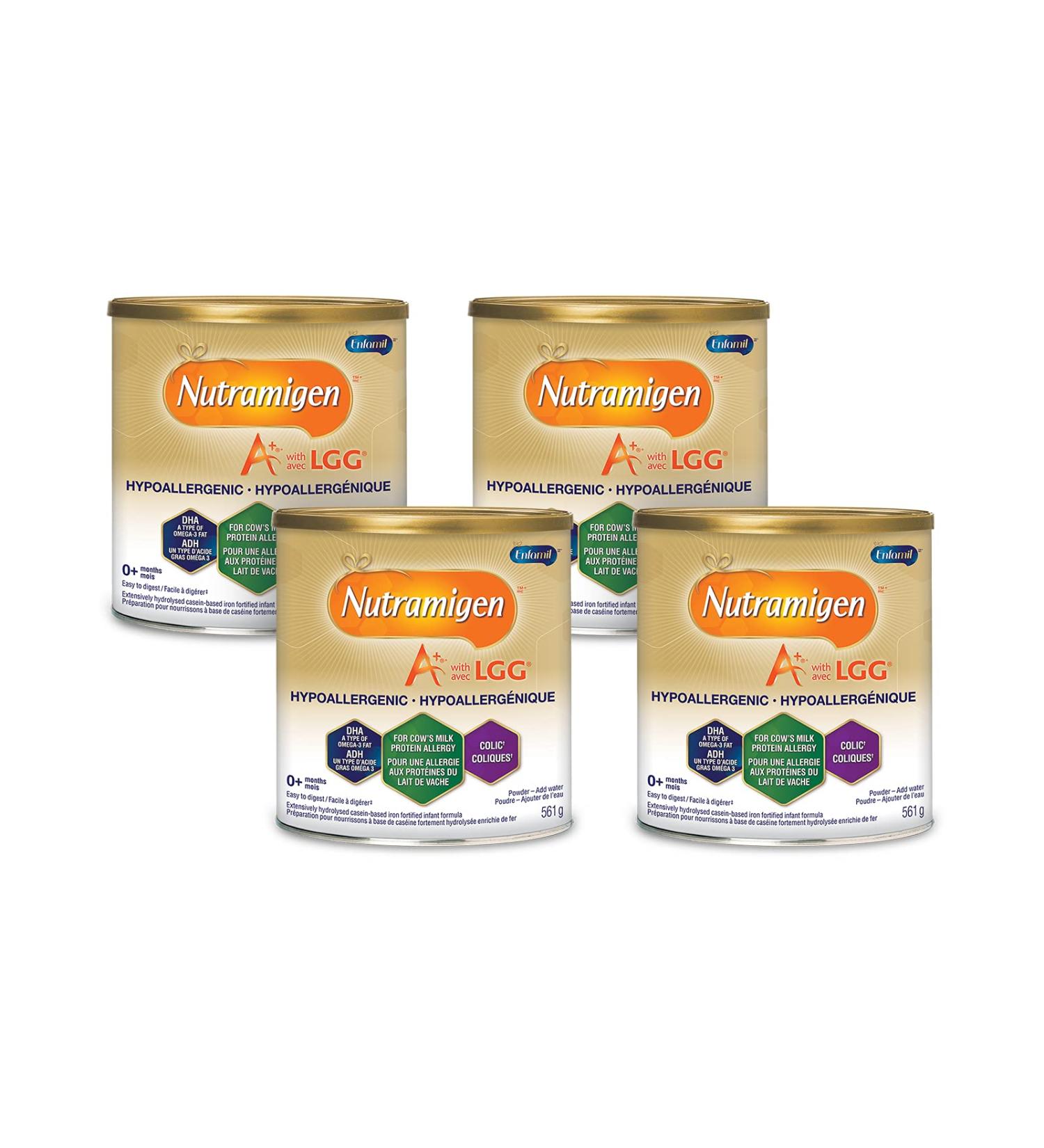 Nutramigen A+ with LGG Hypoallergenic Infant Formula Powder 561g Pack of 4 - Buy Online on GoSupps.com