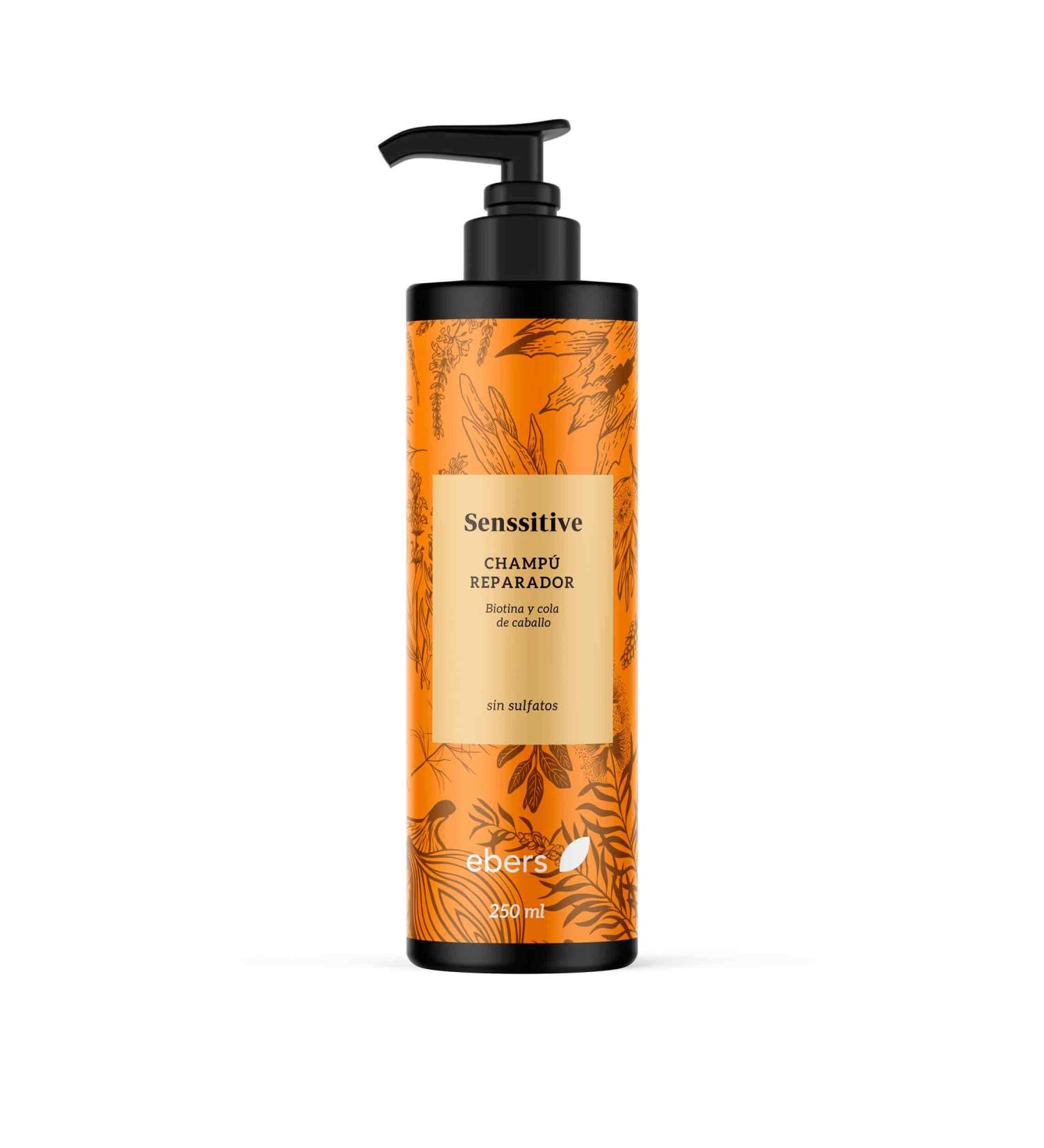  Ebers Ebers Sulfate Free Repair Shampoo 250ml (Biotin & Overlap Tail) Colour Protection with Naturally Derived Ingredients - Buy Online on GoSupps.com