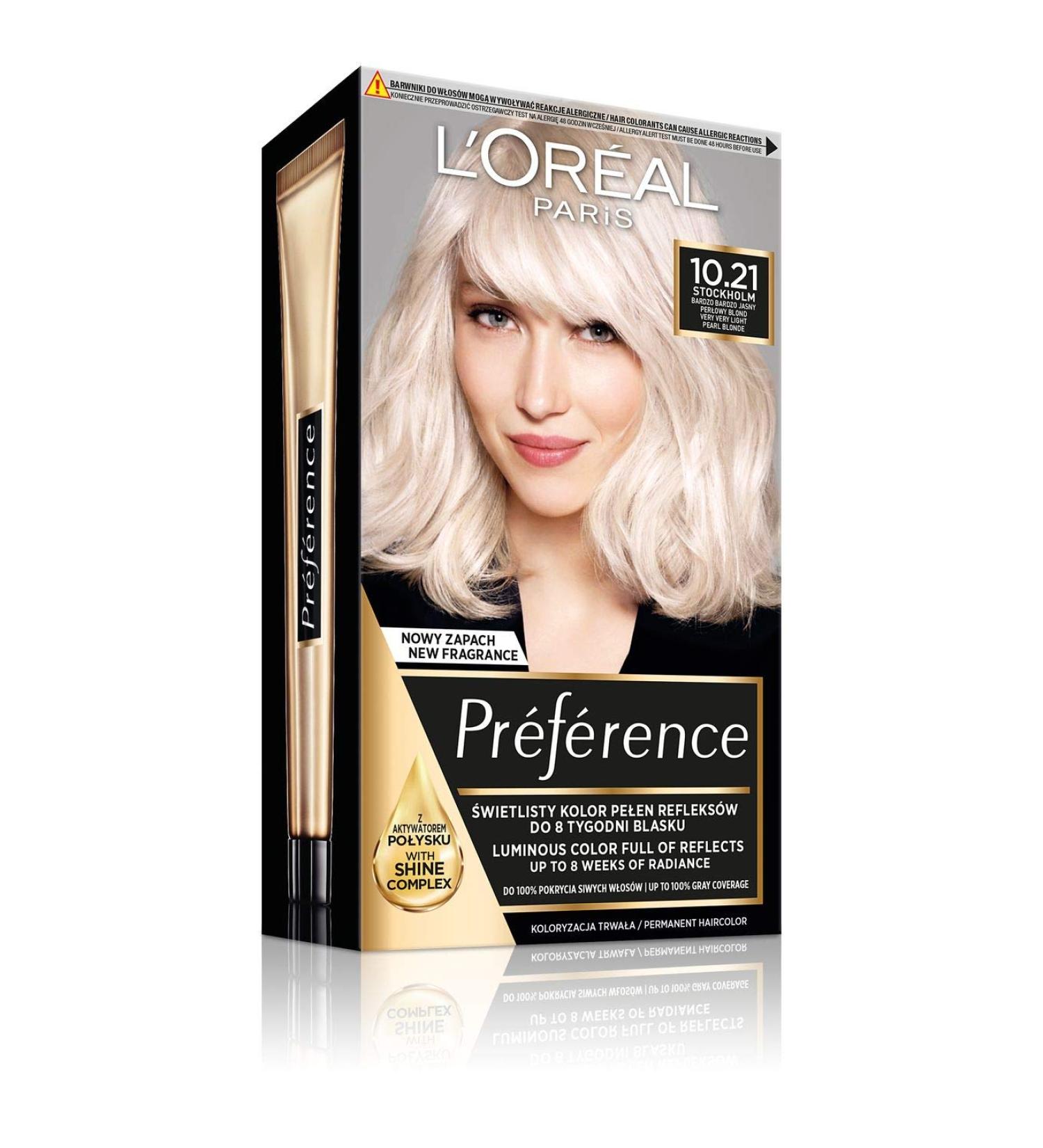 L'Or al Paris Pr f rence 10.21 Stockholm Hair Dye - Very Light Pearl Blonde - 1 Pack for International Shipping - Buy Online on GoSupps.com