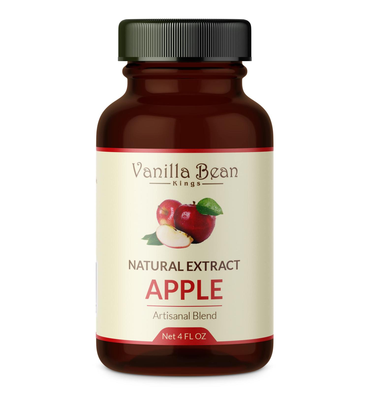 Natural Apple Extract for Baking and Flavoring - 4 OZ - Premium Quality Natural Flavors for Baked Goods, Desserts, & Cooking