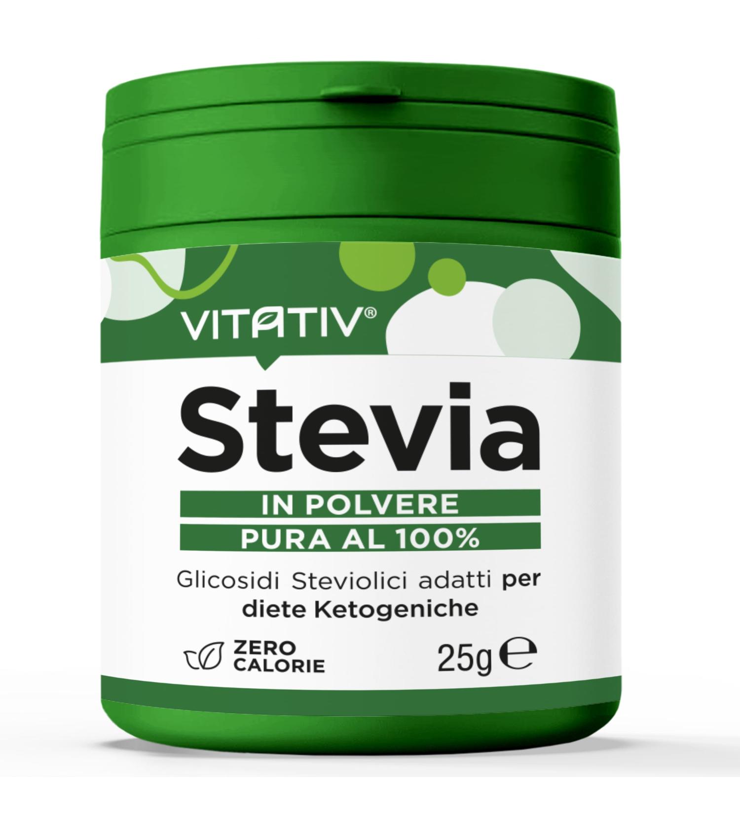 Stevia Pure Powder 98% Rebaudioside A | Natural Sweetener for Ketogenic Diets | 25g - Buy Online on GoSupps.com