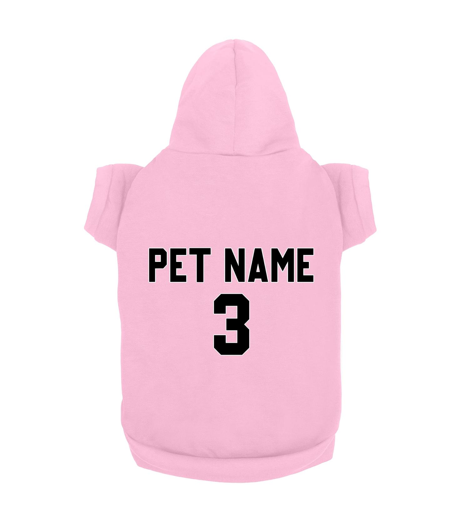 Custom Dog Hoodie - Personalized Pet Sweater for Small to Large Dogs | Add Name & Number | Design Your Own | X-Small, Light Pink - Buy Online on GoSupps.com