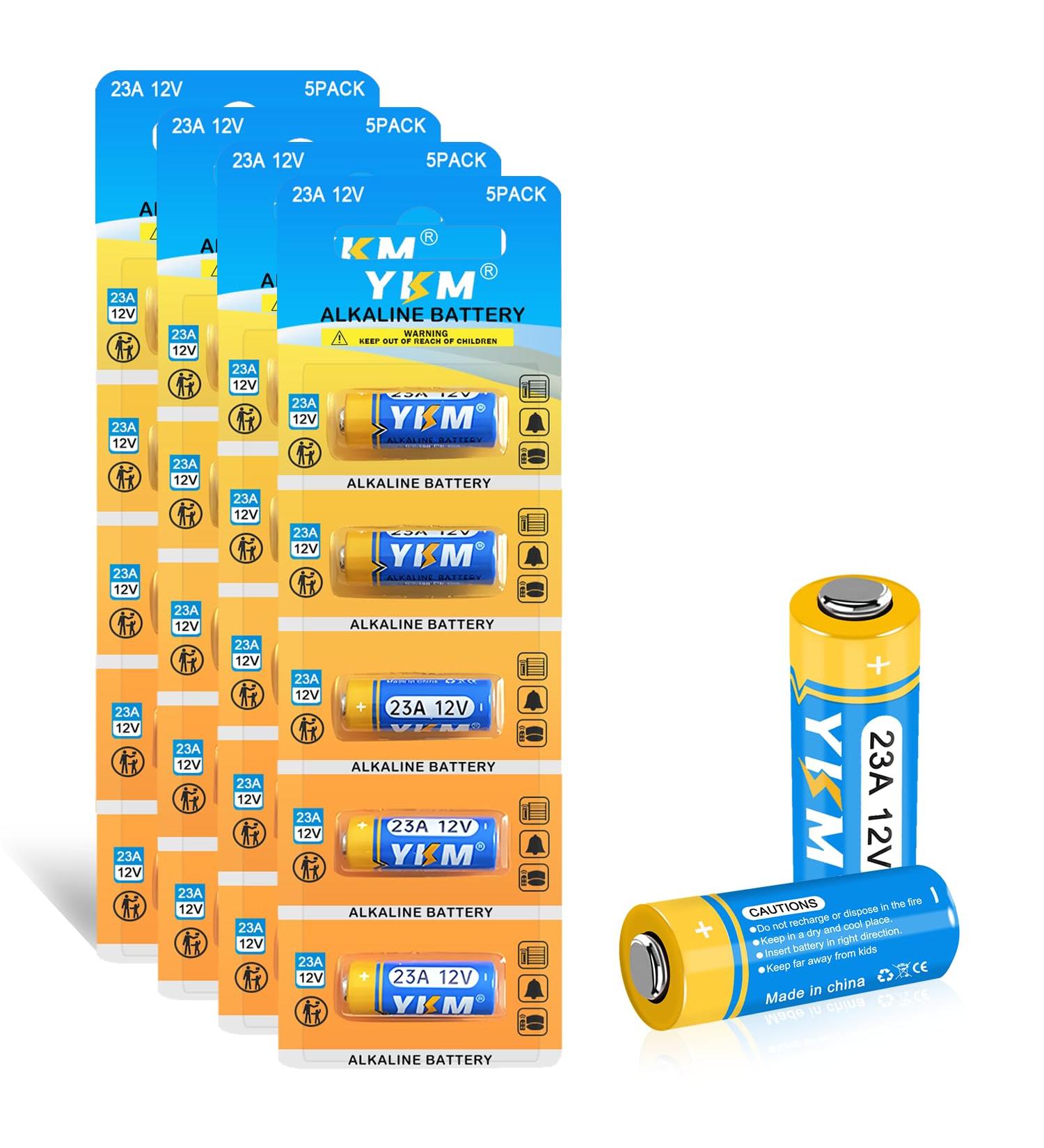 YKM 20 Pack 12V Alkaline 23A Battery - MN21/23 23AE L1028F A23G - Perfect for Ceiling Fan Remotes & Garage Door Openers - International Shipping Available - Buy Online on GoSupps.com