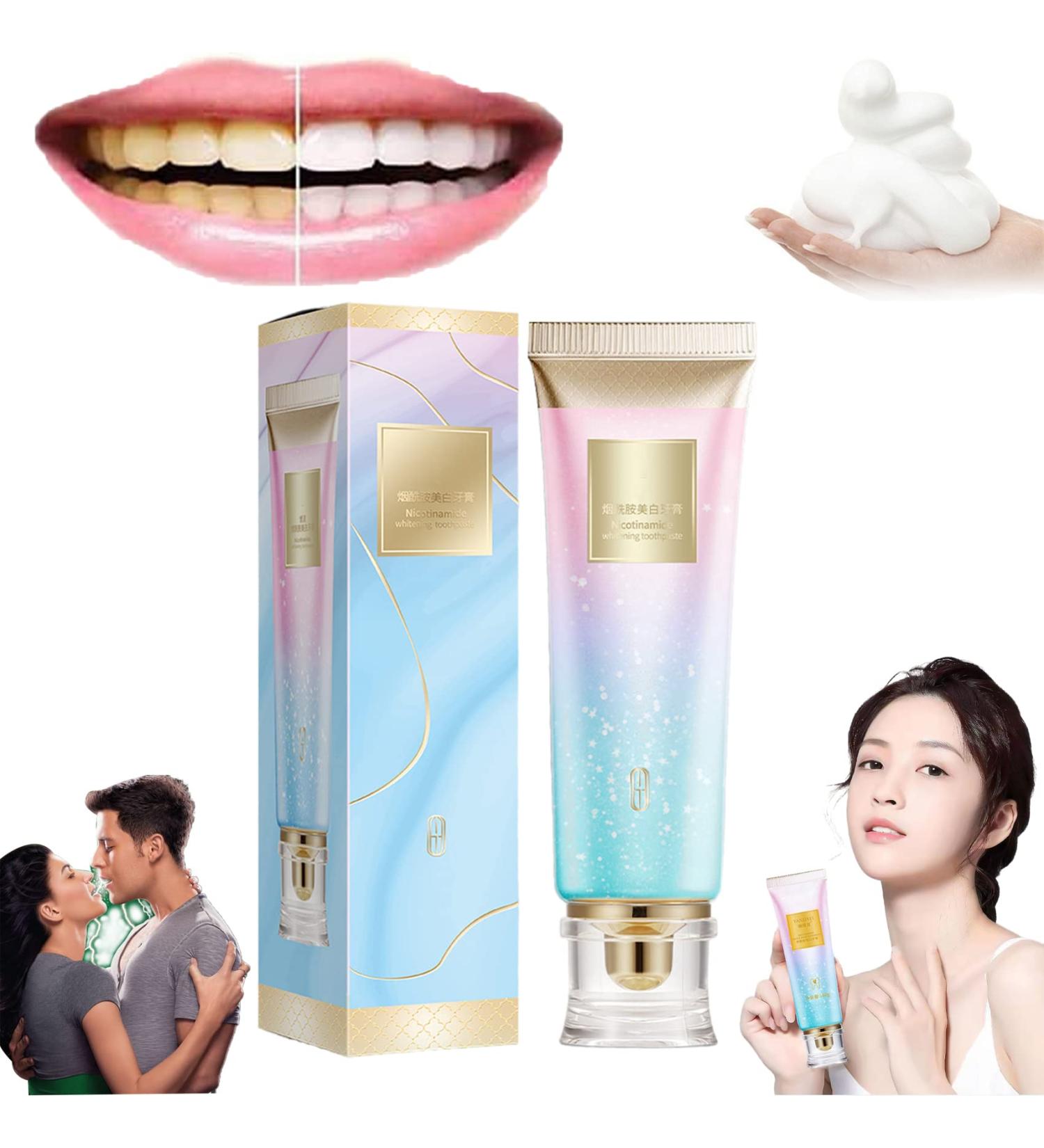 Dazzling White Toothpaste - Instant Whitening & Fresh Breath with Niacinamide | Clean Teeth & Remove Bad Odor (1 PC) - International Shipping Available - Buy Online on GoSupps.com