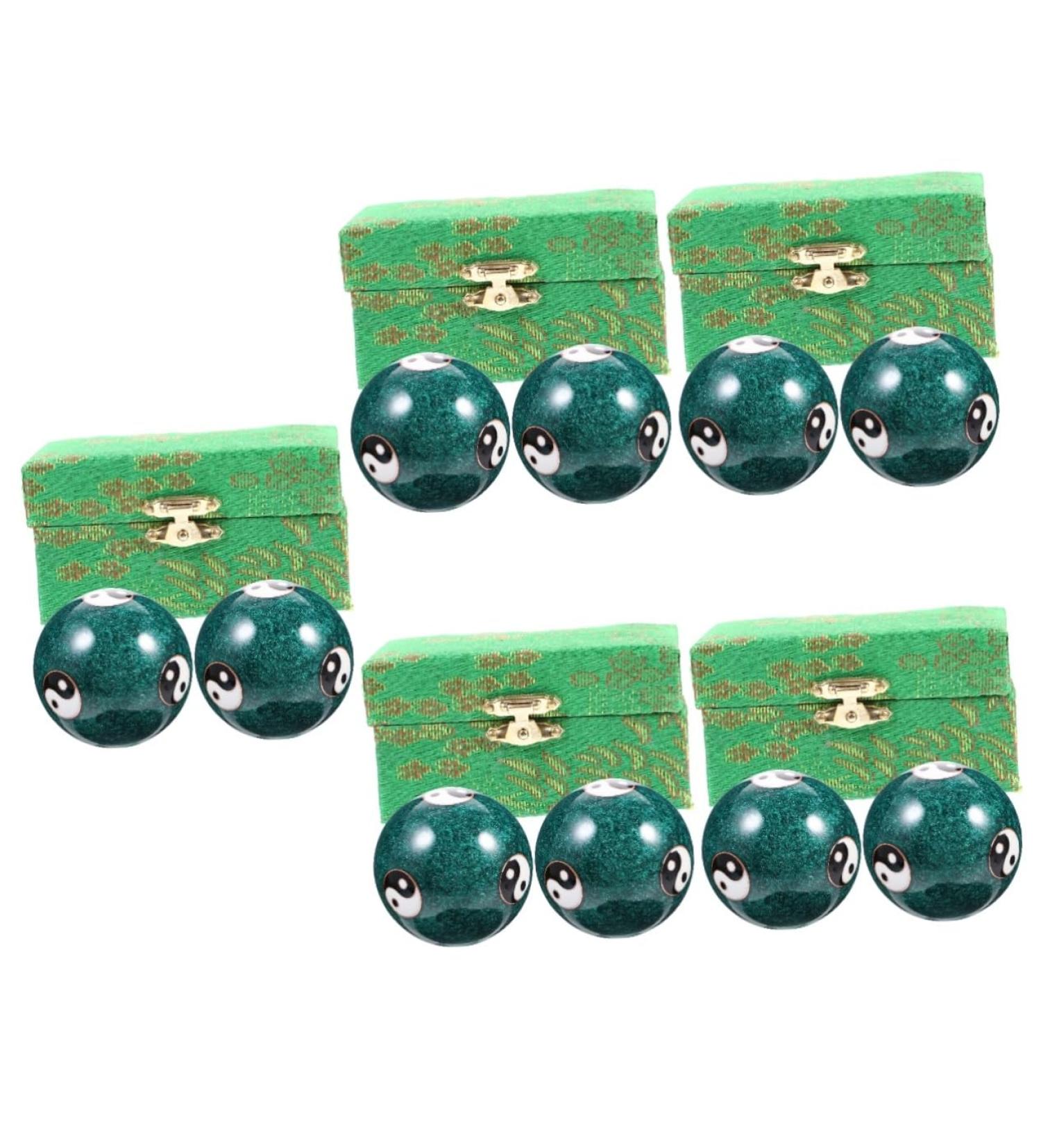Healvian 10 Stk Metal Handballs - Health Massage Stress Balls for Hand Training & Relaxation - International Shipping Available - Buy Online on GoSupps.com