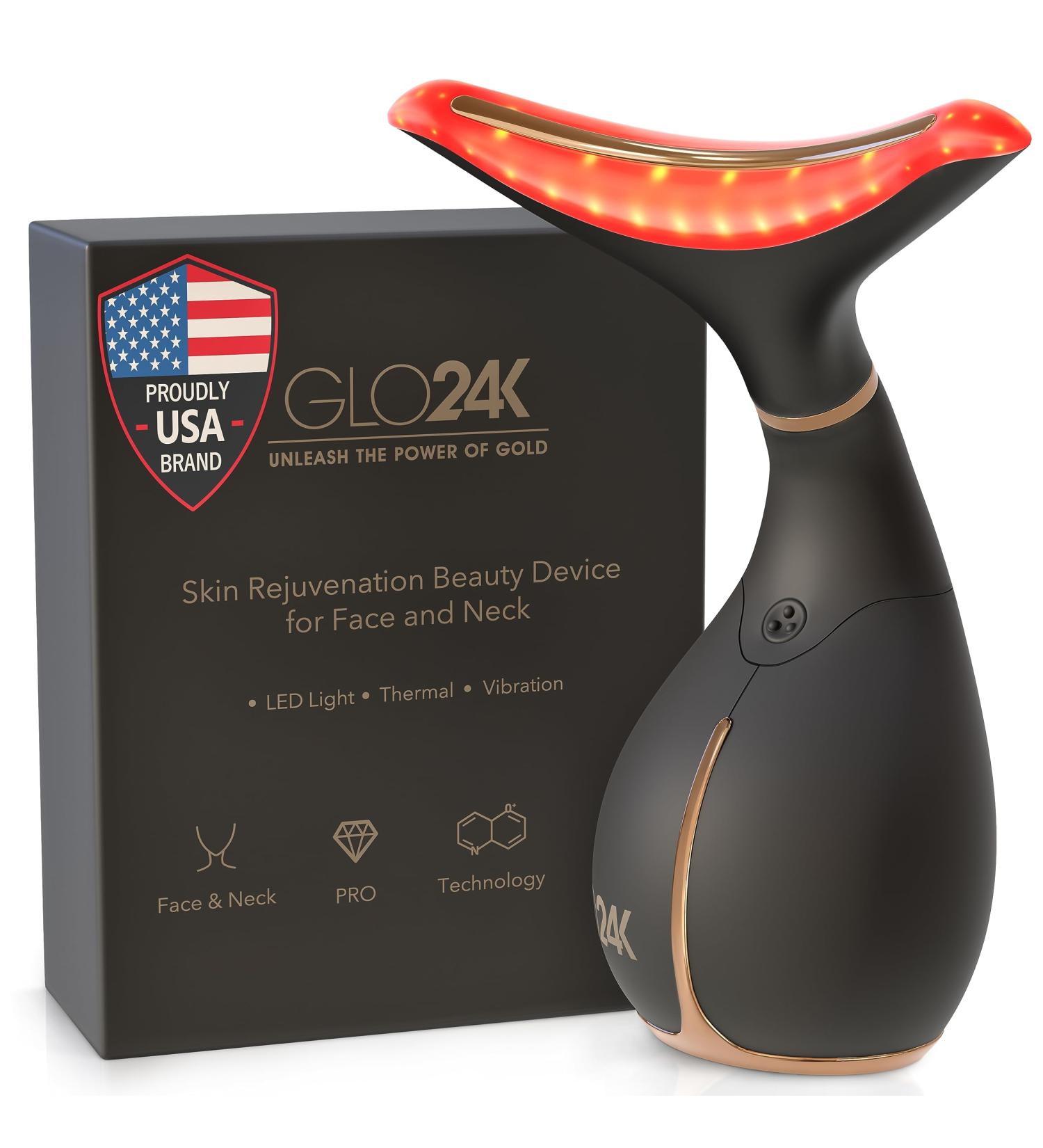 GLO24K Beauty Massager for Neck and Face.