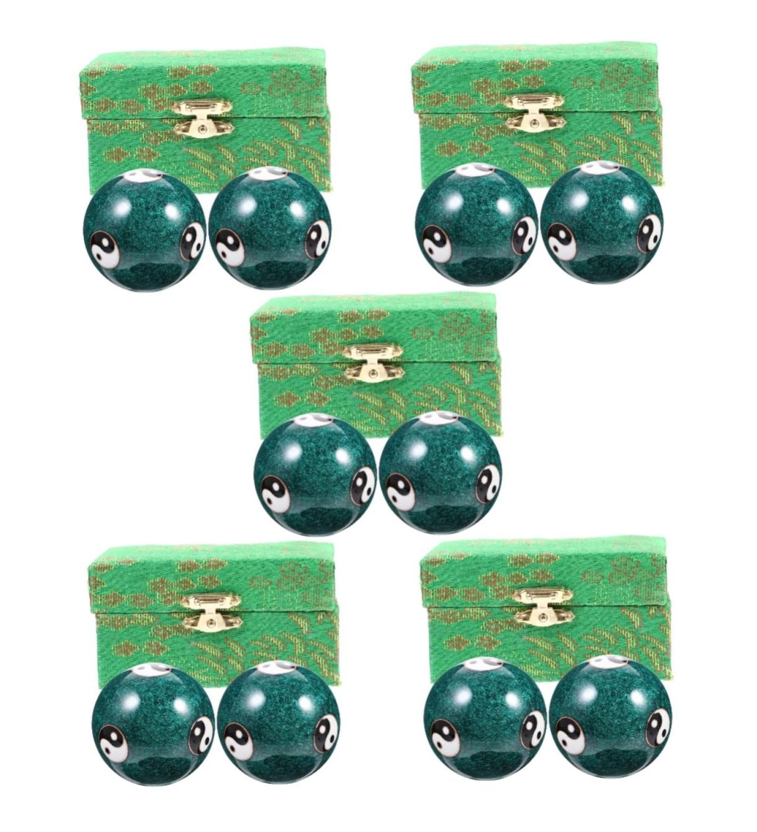 Ultechnovo 10 STK Metal Health Massage Handballs Stress Relief & Fitness Balls for Adults | International Shipping - Buy Online on GoSupps.com