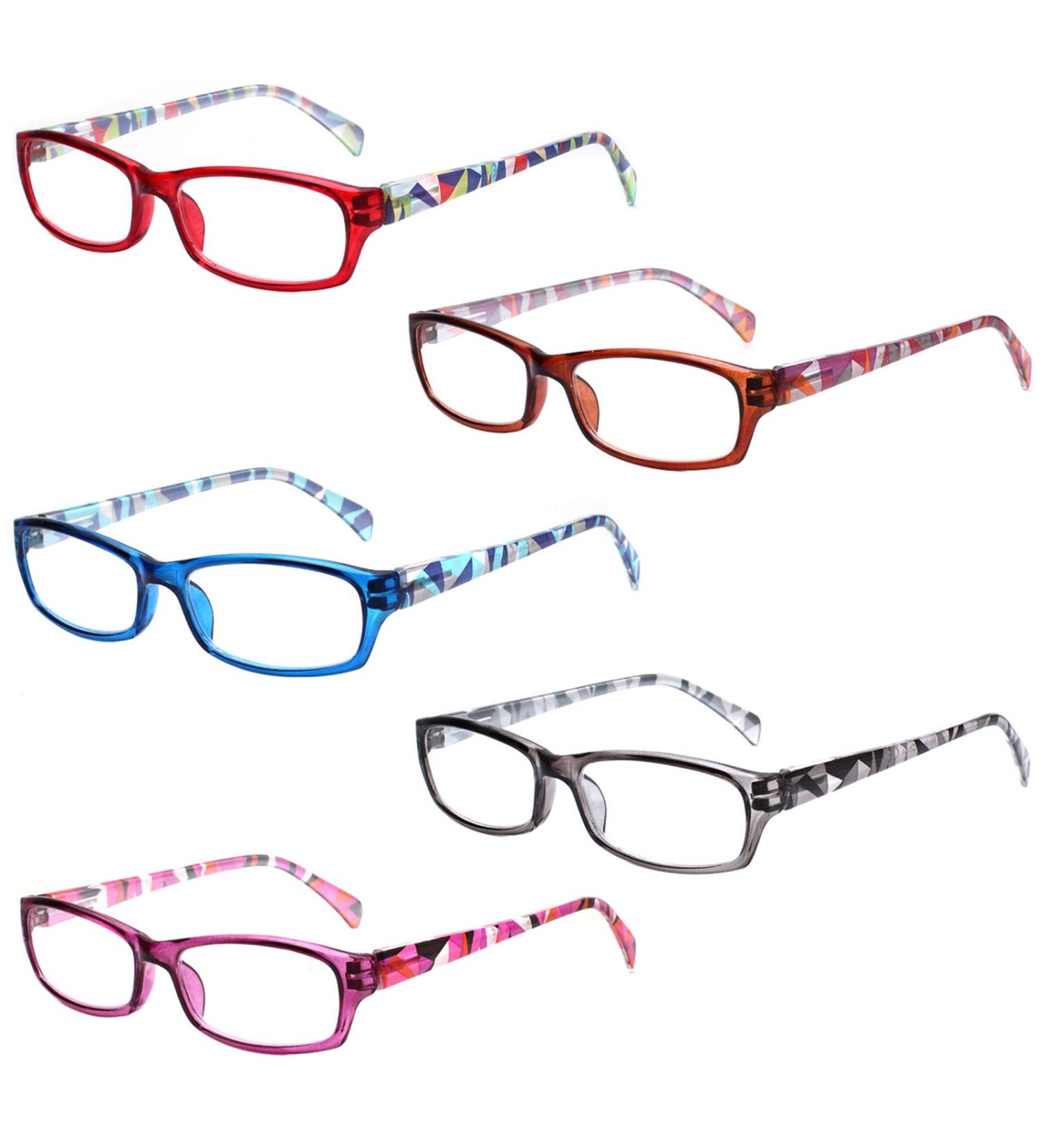 Kerecs 5 Pairs Stylish Reading Glasses for Women - 2.5 Diopter Fashion Frames - Quality Mixed Color Readers - Buy Online on GoSupps.com