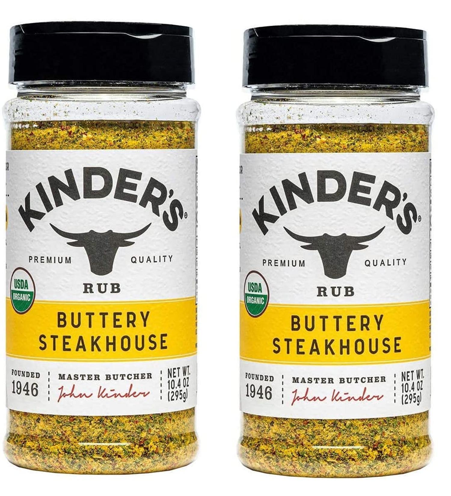 Kinder's Organic Buttery Steakhouse Seasoning Rub 10.4 Ounce 2 Pack - Buy Online on GoSupps.com