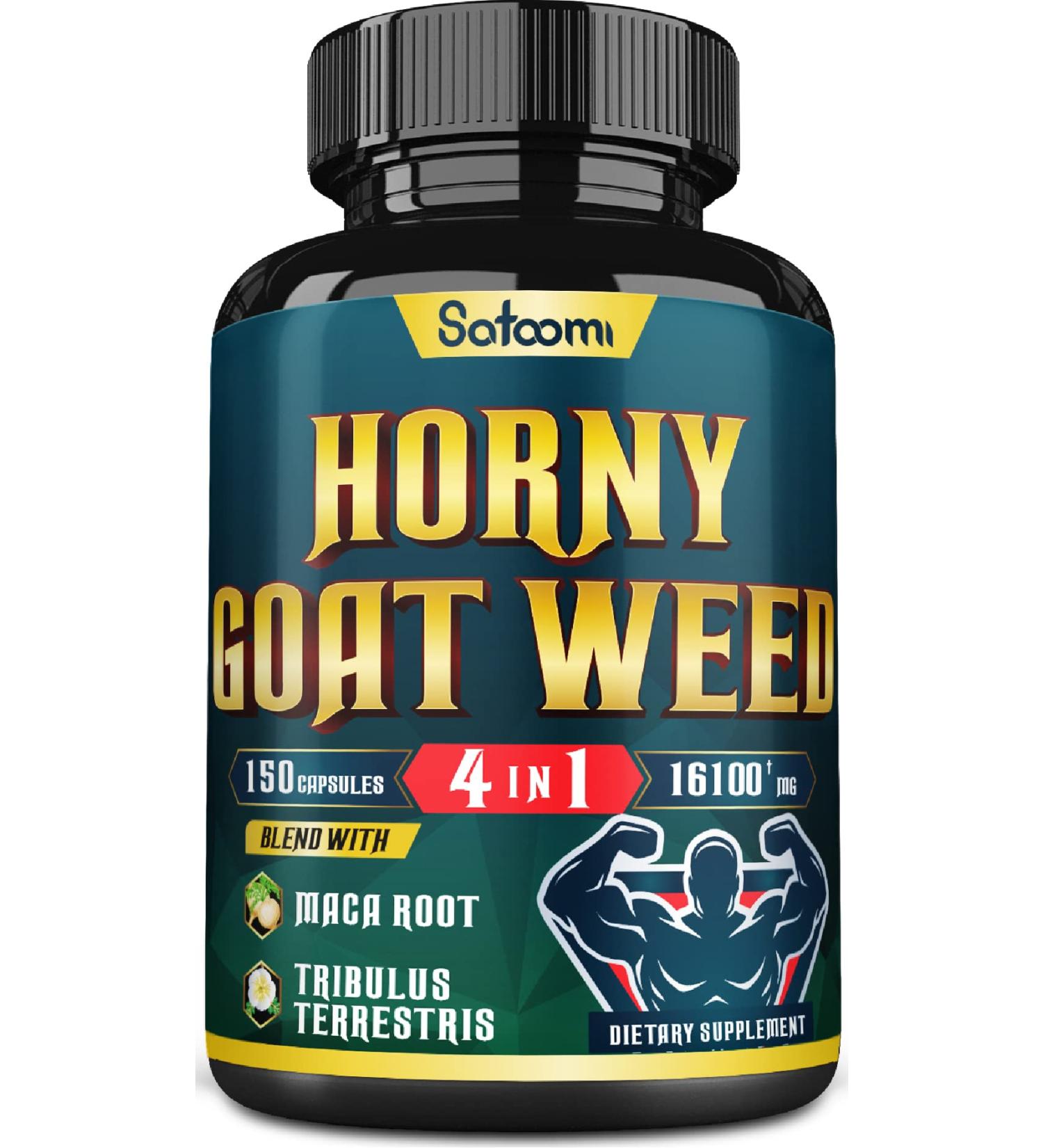 12X Horny Goat Weed for Men - 16100mg Serving - Stamina & Energy Support - 150 Vegan Capsules - Buy Online on GoSupps.com