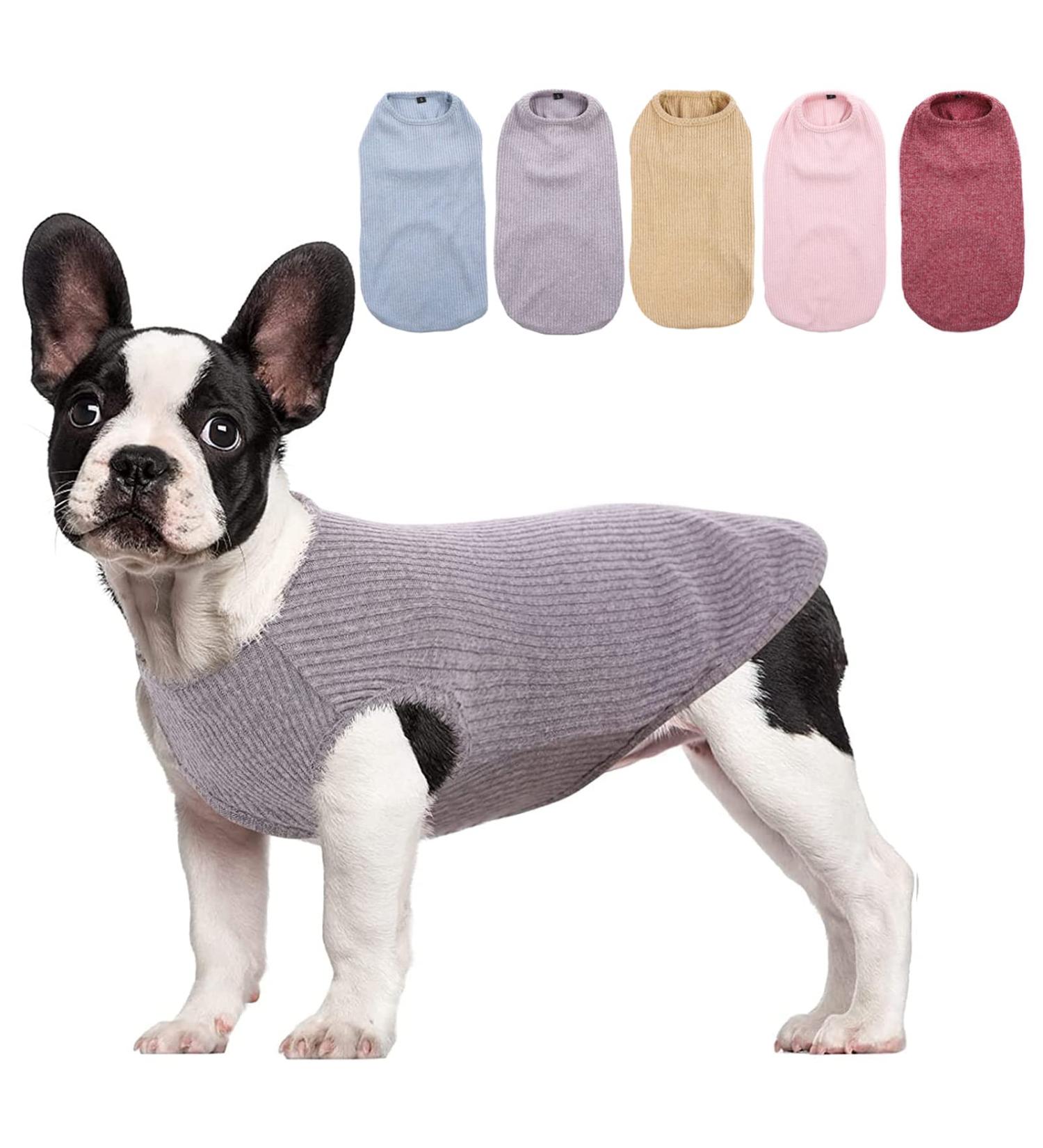 Shop Hjumarayan Washable Dog Sweater for Large Dogs - Elastic Striped Gray XXL - Perfect for Medium & Large Breeds - Buy Online on GoSupps.com