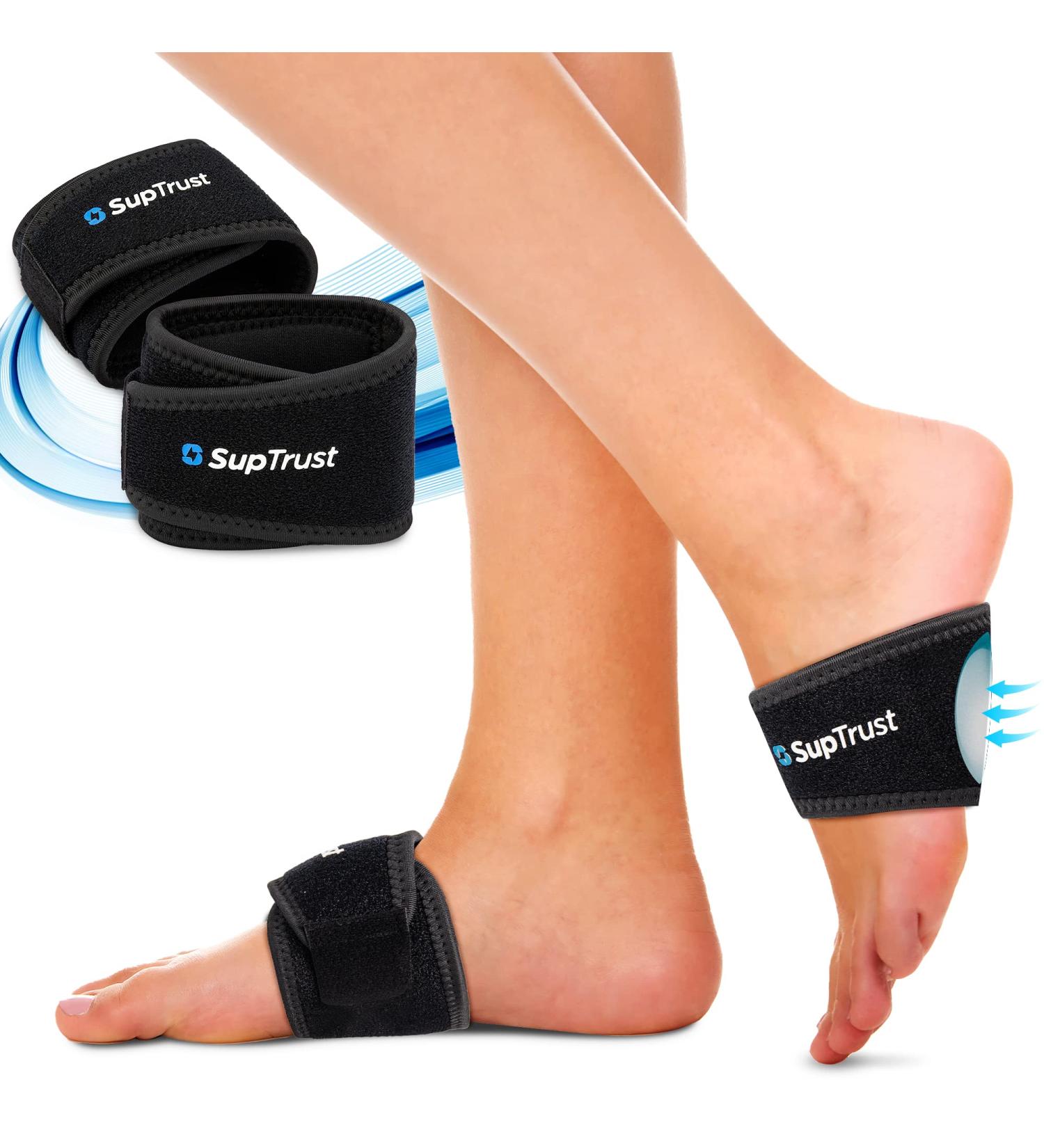 Suptrust Arch Support for Plantar Fasciitis Relief - Unisex Orthotic Insoles for Feet Pain, High Arch, Flat & Fallen Arches - Dark Black - Buy Online on GoSupps.com