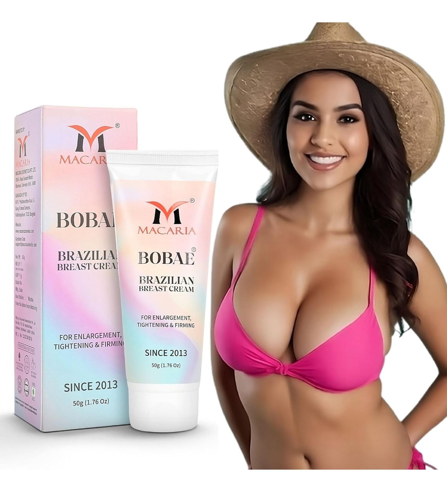 MACARIA Bobae Brazilian Breast Cream | Bust Tightening Shape & Size up Toning Firming Massage Cream larger Breast Enhancement Gel bigger Brazilian Boobs Women enlargement cream for quick Fast growth - Buy Online on GoSupps.com