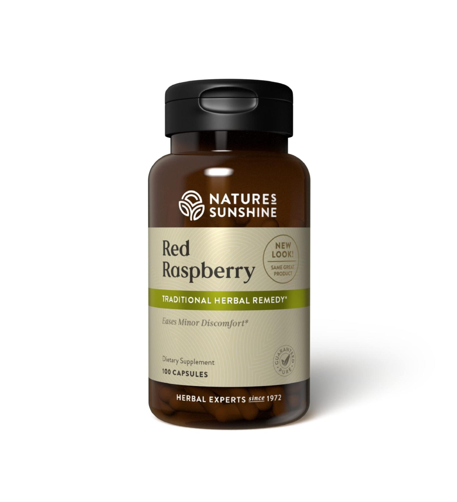 Nature's Sunshine Red Raspberry 100 Capsules - Natural Support for Women's Health - Buy Online on GoSupps.com