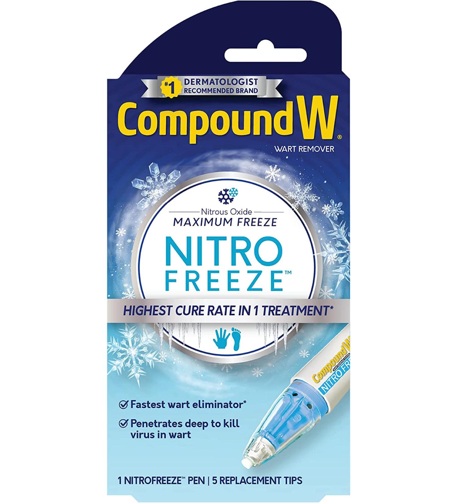 Compound W Nitrofreeze Wart Removal Pen with 5 Replaceable Tips - Buy Online on GoSupps.com