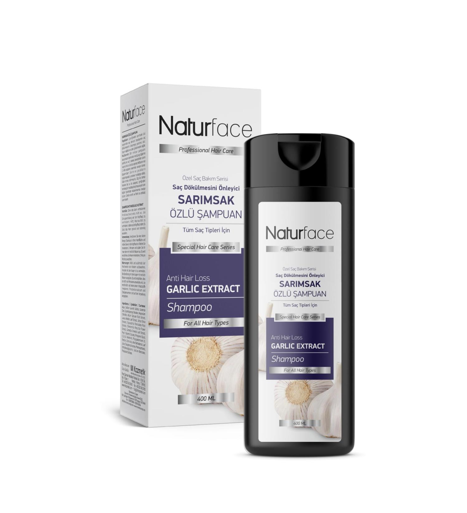 Kozmetik NATURFACE Knoflookshampoo 400 ml - Buy Online on GoSupps.com