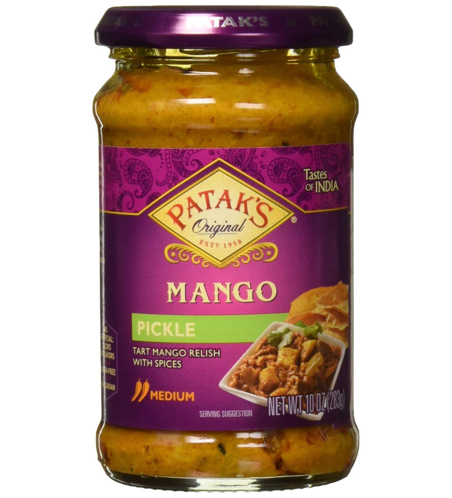 Pataks Mango Pickle 283g - Authentic Indian Condiment - Buy Online on GoSupps.com