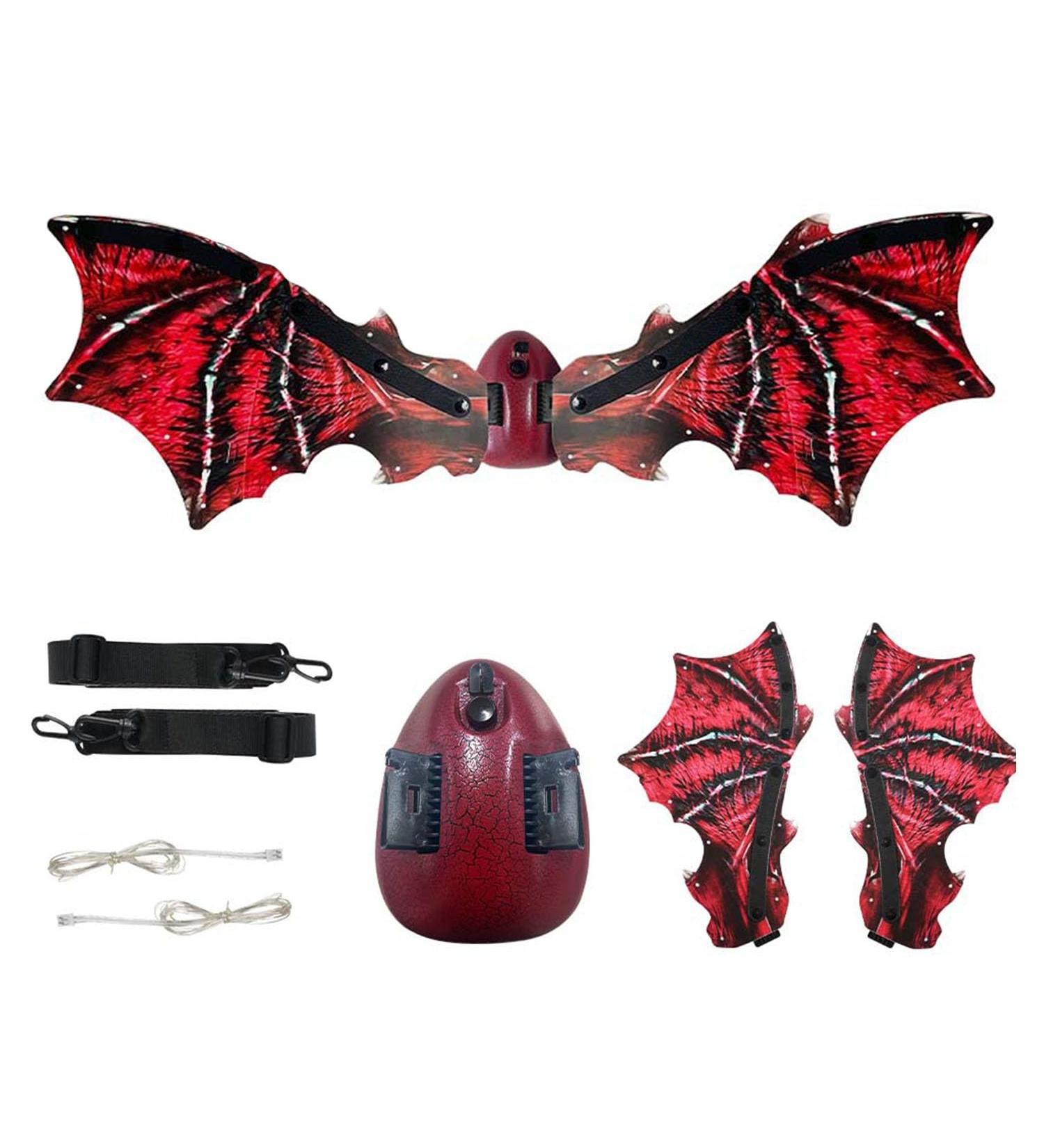 Electric Dragon Wings Light up & Music Moving Halloween Dinosaur Wings Light up Dragon Wings Sparkling Wings Gifts for Kids Boys Red - Buy Online on GoSupps.com
