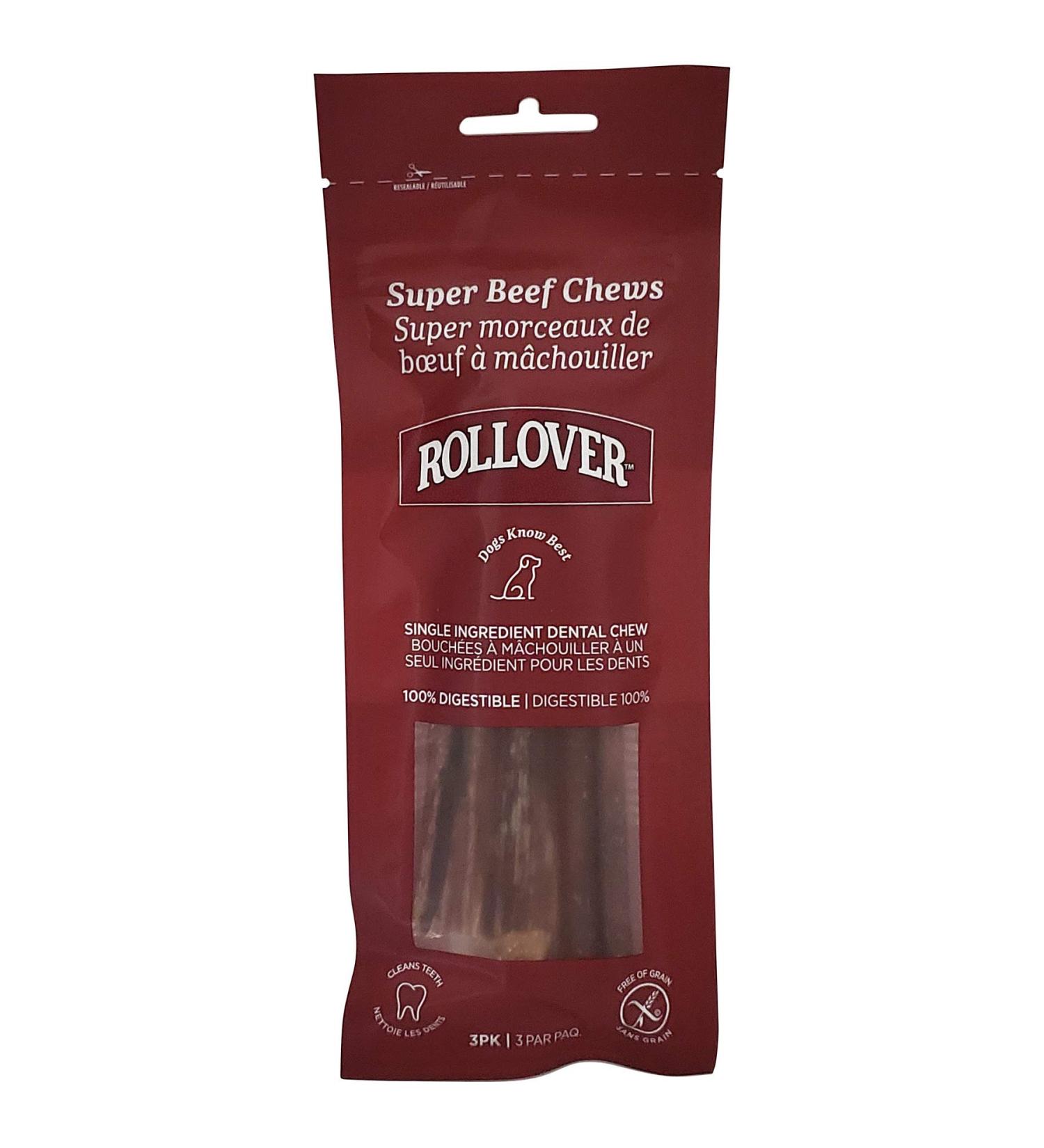 Rollover Super Beef Chews - 3pk (6-6.5") 1 count (Pack of 3)