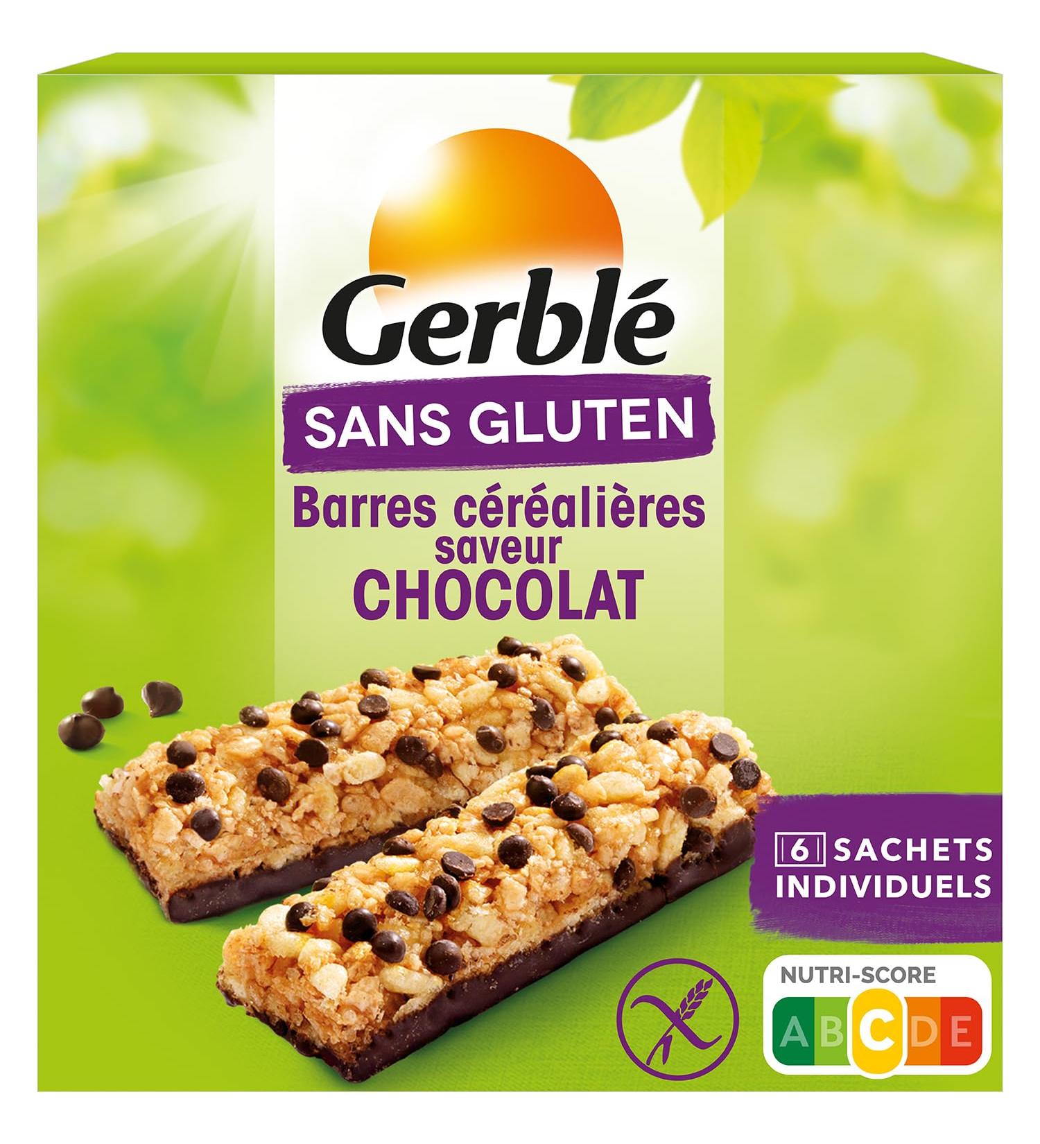 Gerbl Gluten Free - Chocolate Cereal Bars - Palm Oil Free - Sustainable Cocoa - 6 Individual Sachets - 1 Box 132g - Buy Online on GoSupps.com