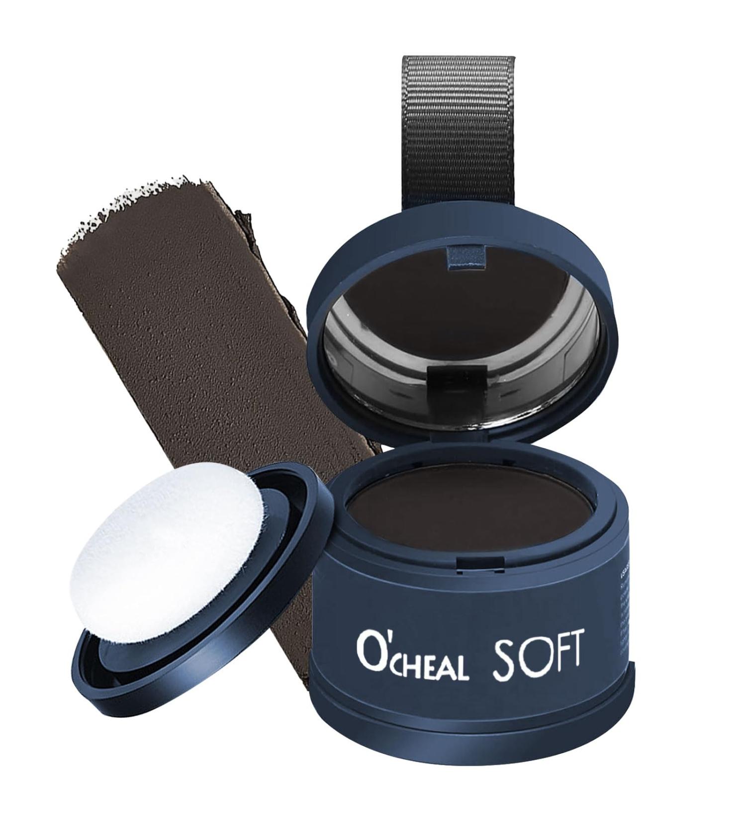 Trendyfave Hairline Powder Instantly Hairline Shadow Powder Quick Cover Grey Hair Root Concealer Eyebrows & Beard Line Sweatproof and Waterproof Hair Dye with Mirror & Puff Portable 1# Black brown - Buy Online on GoSupps.com