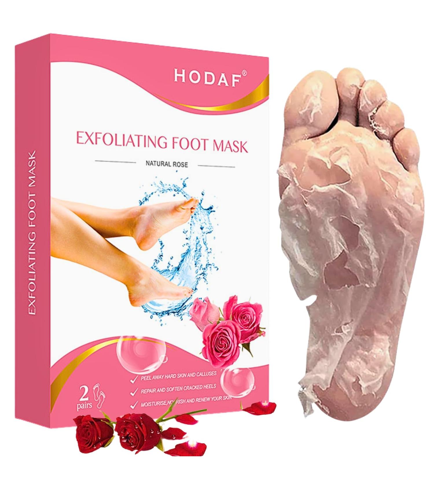 Rose Foot Peel Mask For Hard Skin Rose Foot Peel Mask Rose Foot Mask Exfoliating Feet Peeling Socks Foot Care Mask Plant Formula Moisturising Socks Foot Spa Fits for Women and Men(2 Pairs) - Buy Online on GoSupps.com