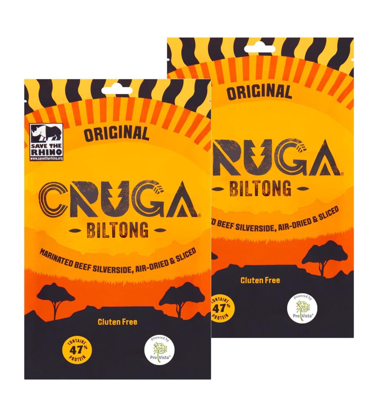 CRUGA Biltong Beef Jerky XXL - 600g High Protein Gluten Free Dried Meat Snack for International Shipping - Buy Online on GoSupps.com