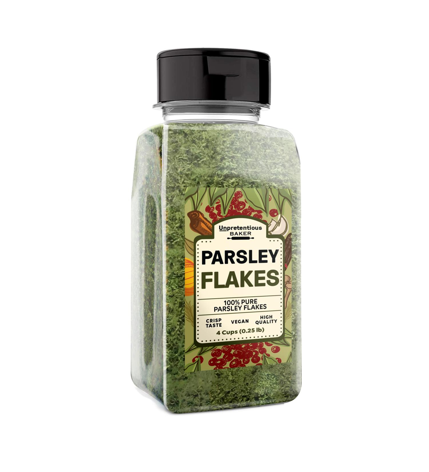 Parsley Flakes: Non-GMO Culinary Staple in Convenient Dual-Purpose Shaker - Buy Online on GoSupps.com