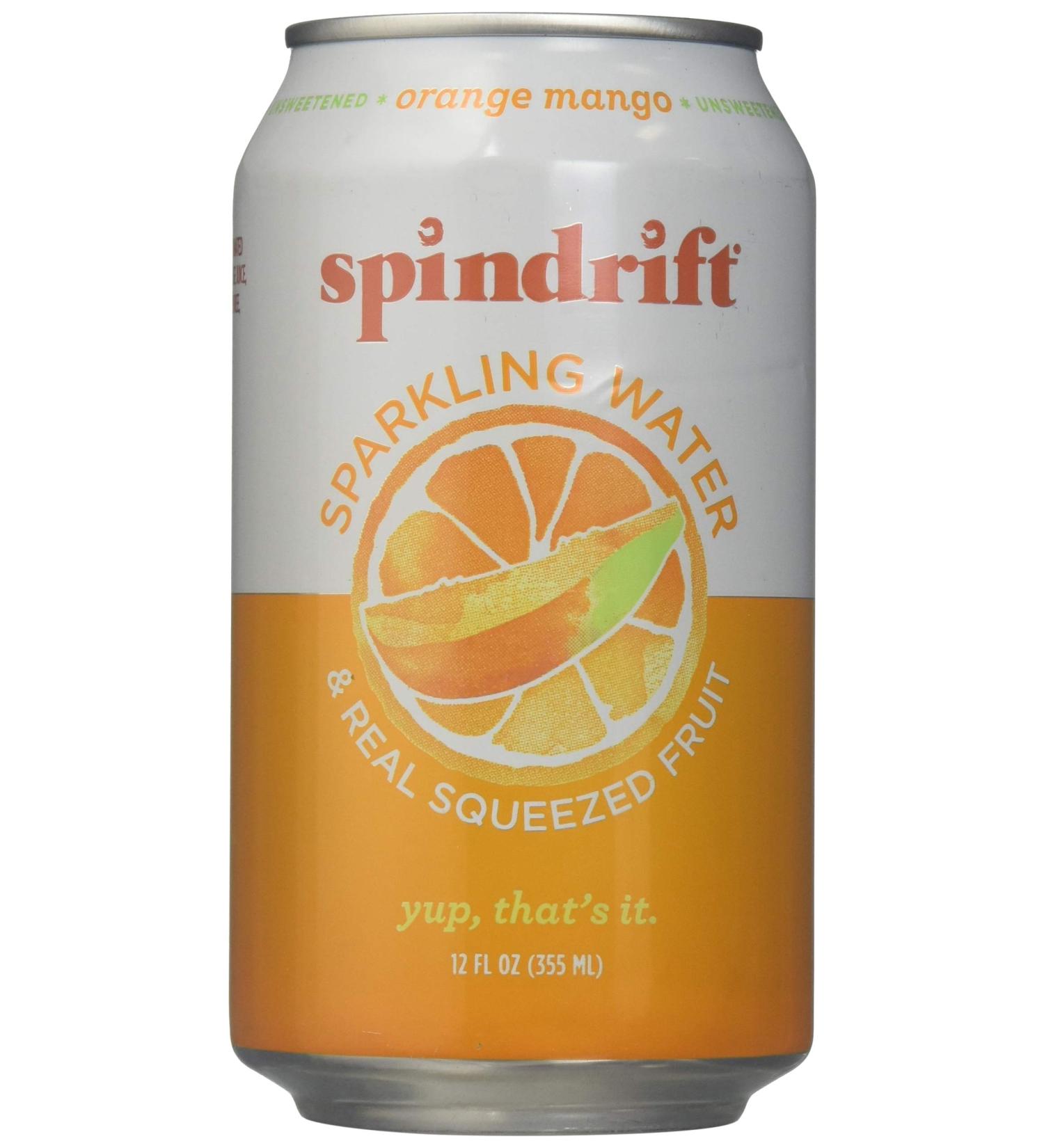 Spindrift Orange Mango Seltzer - 12 fl oz | Refreshing Natural Flavors - Buy Online on GoSupps.com