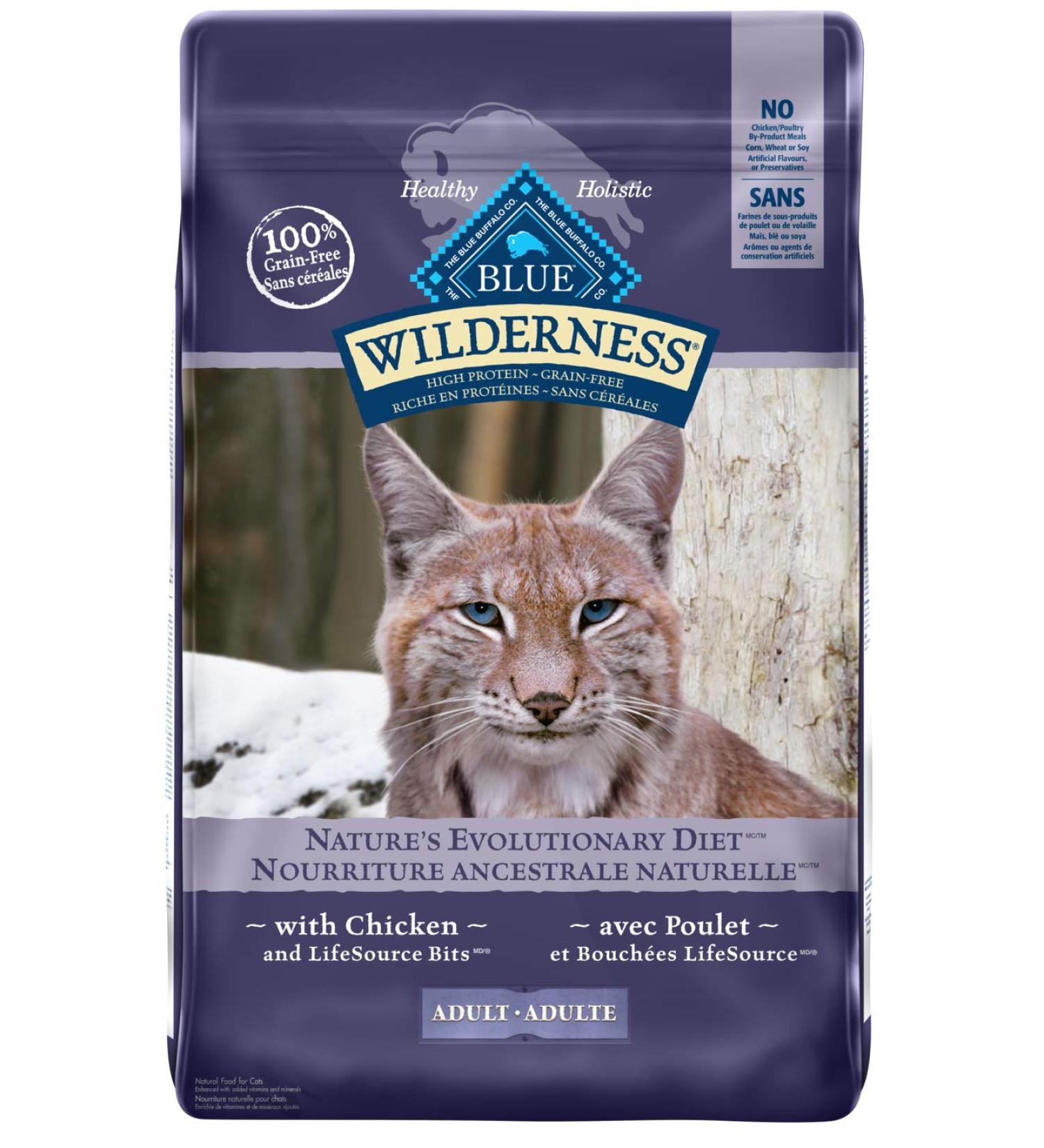 Blue Buffalo Wilderness High Protein Grain Free Natural Adult Dry Cat Food Chicken 5.4 Kg Bag - Large Bag Kibble Chicken Large Bag - Buy Online on GoSupps.com