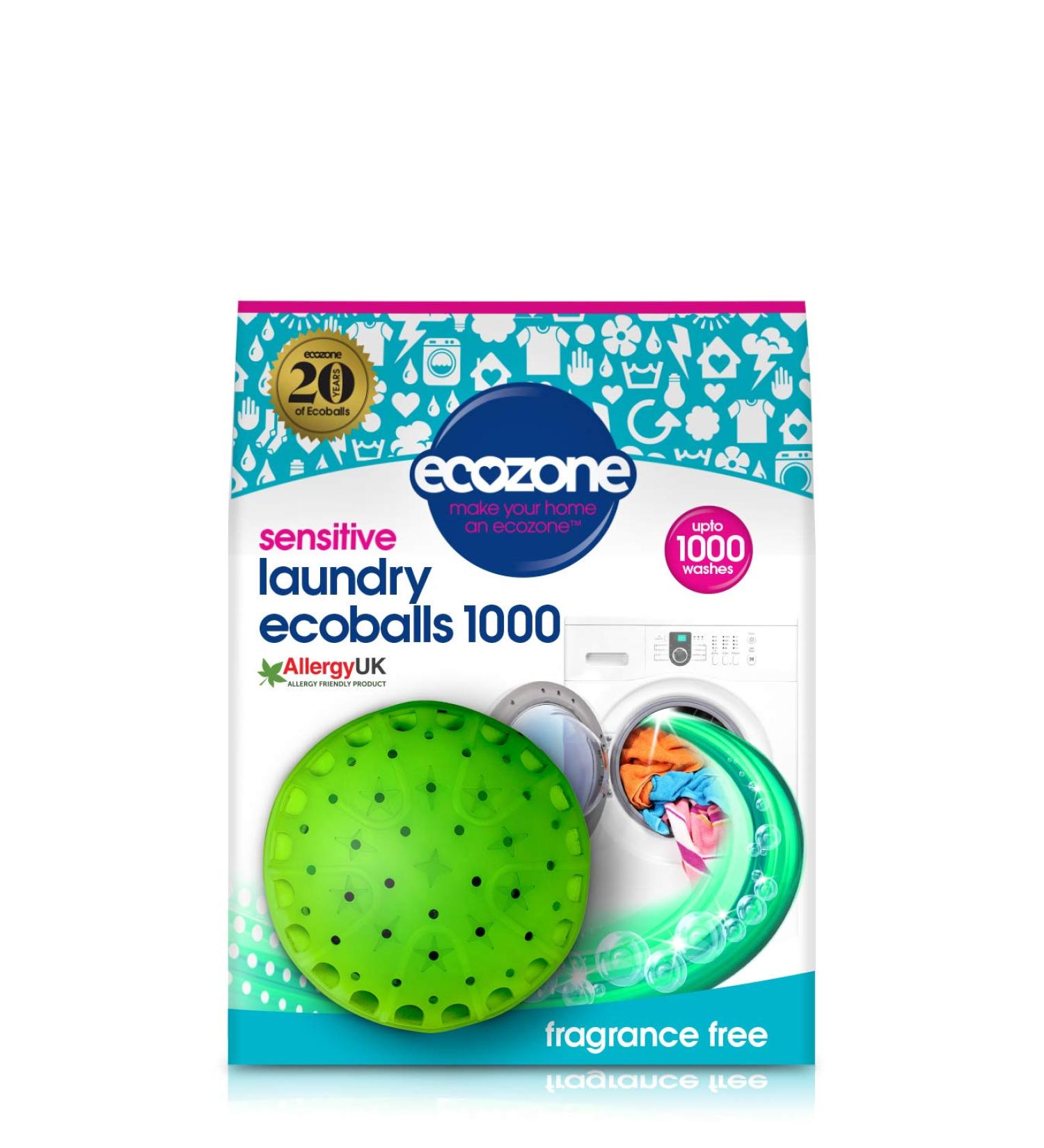 Ecozone Ecoballs 1000 - Eco-Friendly Wash Balls for Sustainable Laundry | Shop Internationally - Buy Online on GoSupps.com