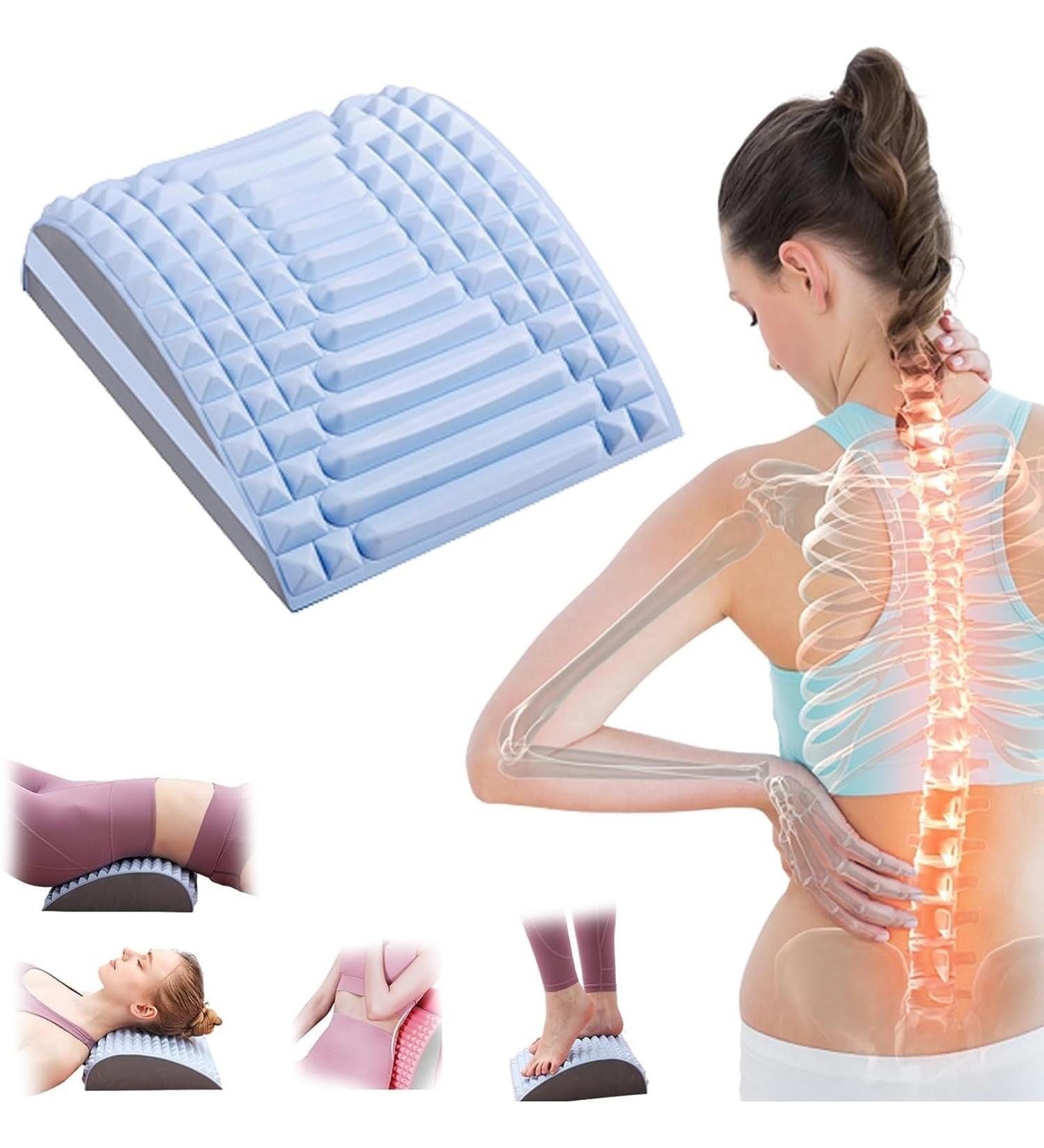 Lordosis Support Neck & Back Pain Relief | Adjustable Multi-Level Spine Massager - Blue - Buy Online on GoSupps.com