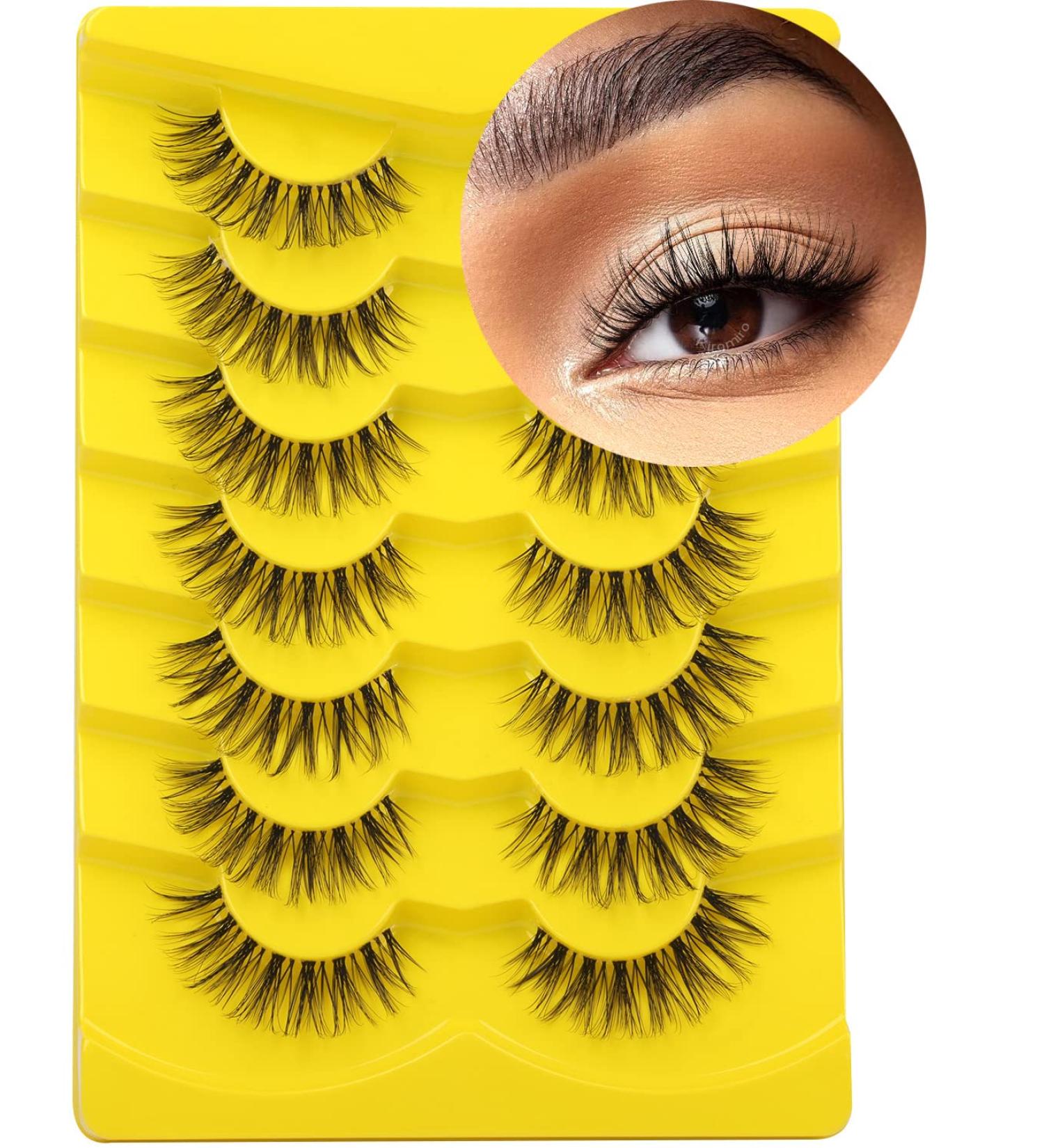 Faux Mink Wispy False Eyelashes - Natural Look Doll Eye Extension Lashes - 15mm Pack - Buy Online on GoSupps.com
