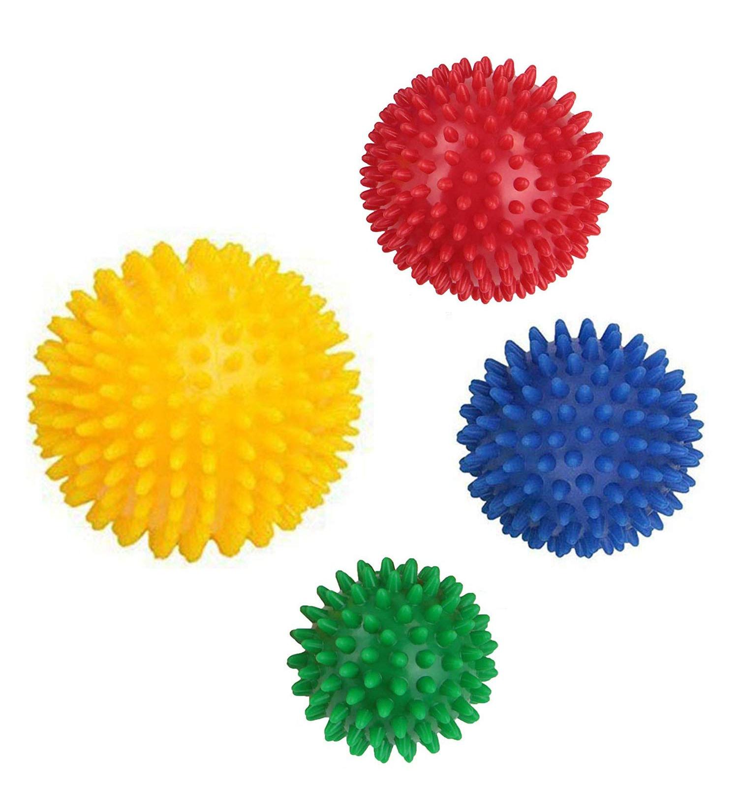 JINWENZHANG Massage Balls - 4 Hedgehog Balls with Mixed Hardnesses & Sizes | International Shipping - Buy Online on GoSupps.com